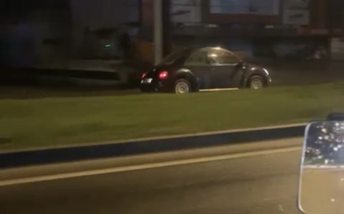 Bolu’da D-100’de bir otomobil ters şeritten kilometrelerce gitti
