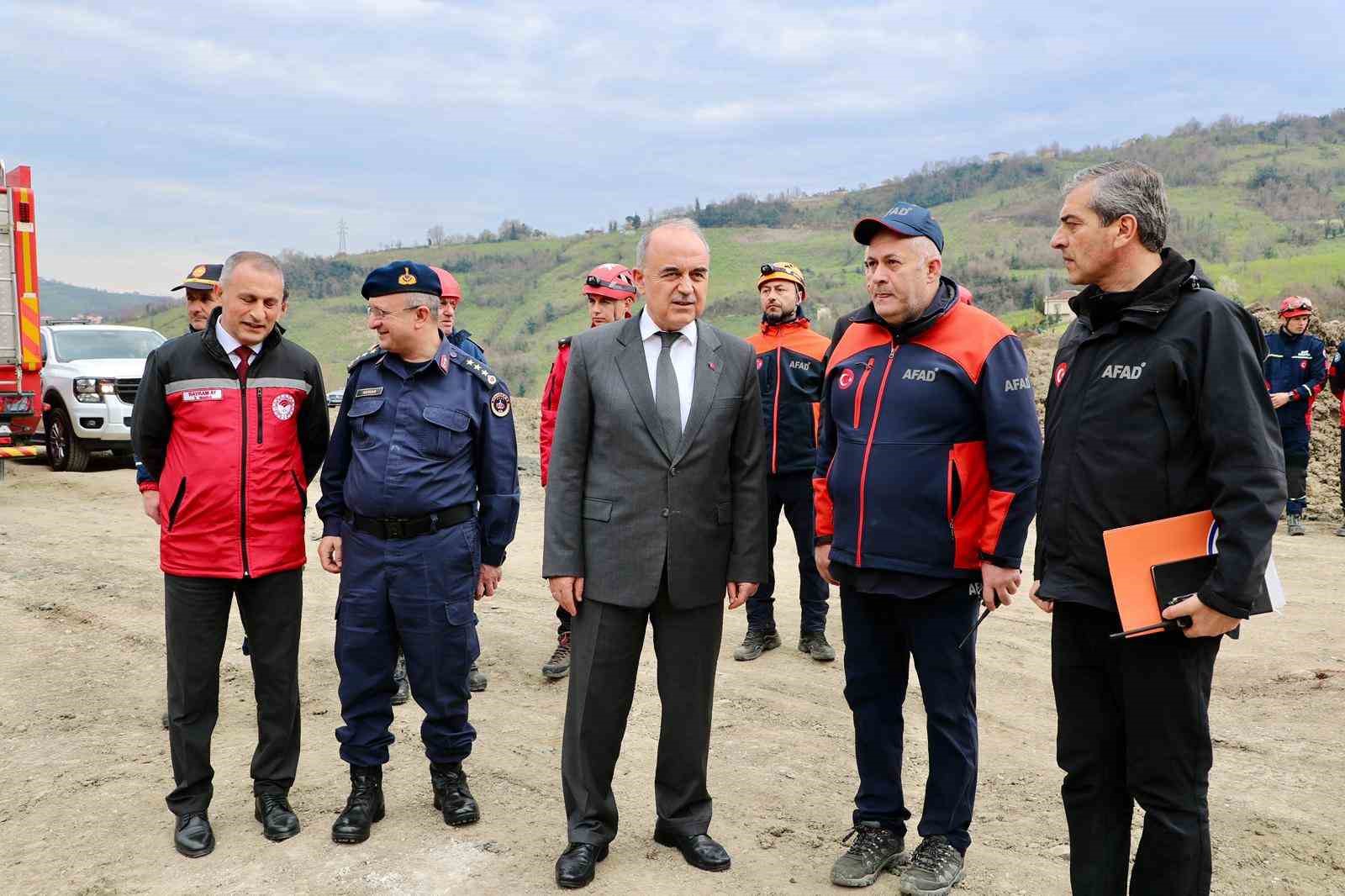 Ordu&rsquo;da heyelan tatbikatı
