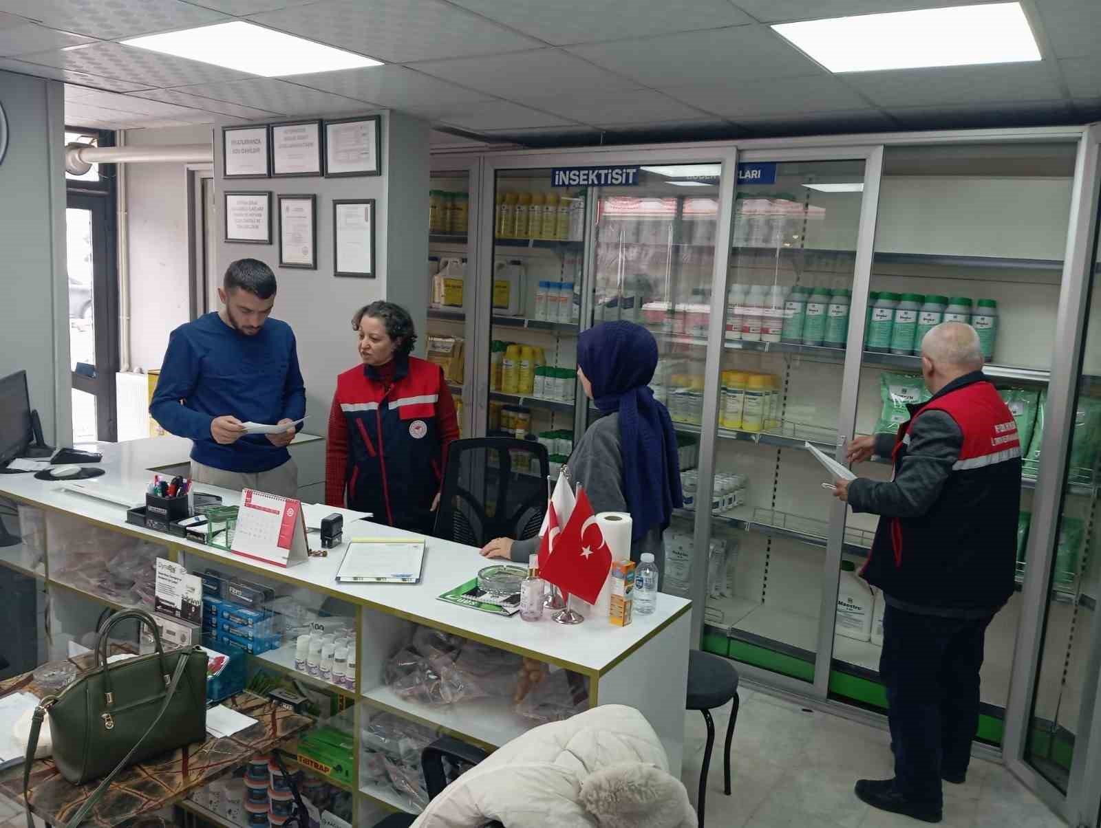 Bitki koruma &uuml;r&uuml;nleri bayilerine y&ouml;nelik denetim
