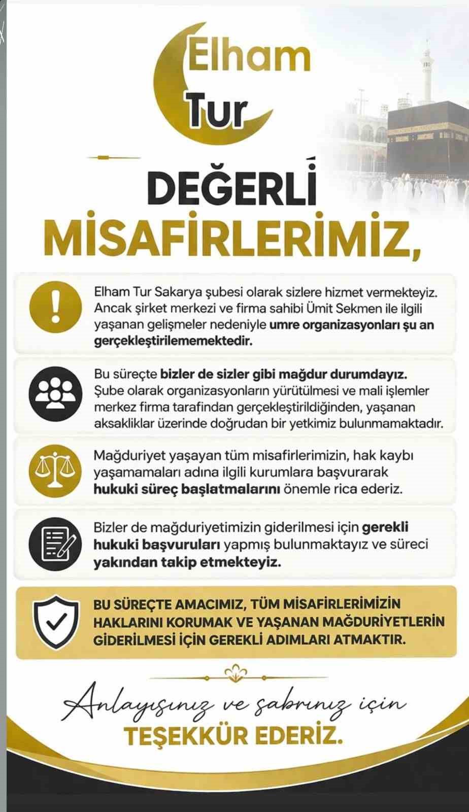 Umre hayali kabusa d&ouml;nd&uuml;: 200 kişi dolandırıldığını iddia ederek soluğu karakolda aldı
