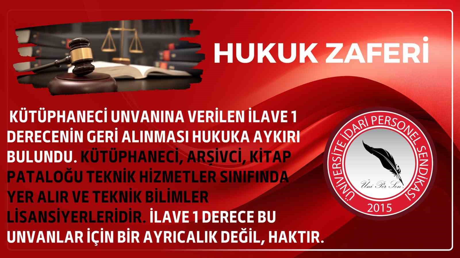 ÜNİPERSEN: "Kütüphaneci, arşivci ve kitap pataloğu unvanları için ilave 1 derece ayrıcalık değil, haktır"