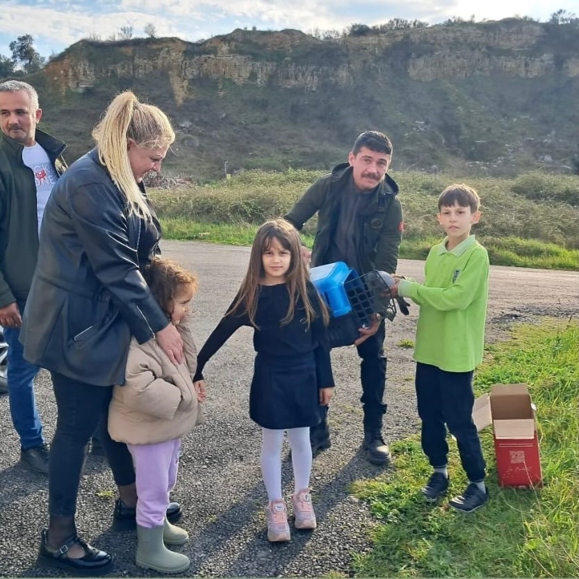 Sinop’ta minik öğrenciden yaralı güvercine şefkat eli