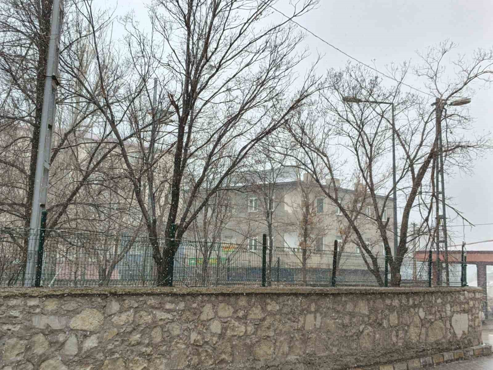 Bahar gelmeden kış geri d&ouml;nd&uuml;; Diyadin&rsquo;e kar s&uuml;rprizi
