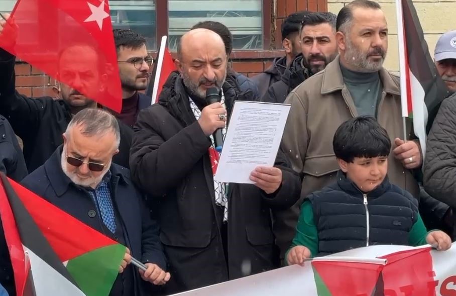 Ardahan&rsquo;da İsrail&rsquo;in Filistinli esirleri hedef alan "idam yasası" protesto edildi
