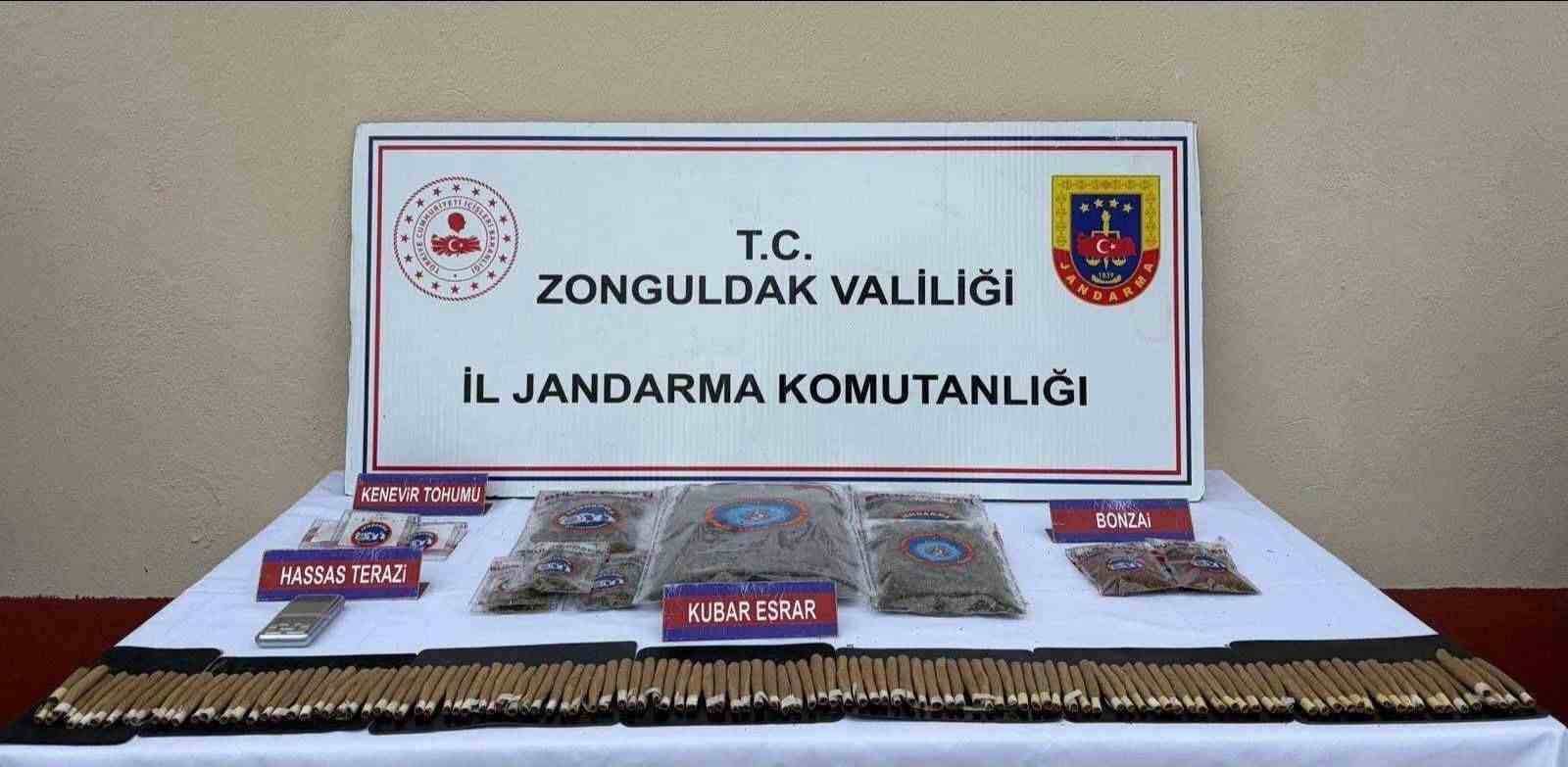 Zonguldak’ta jandarmanın uyuşturucu operasyonunda 2 şüpheli tutuklandı