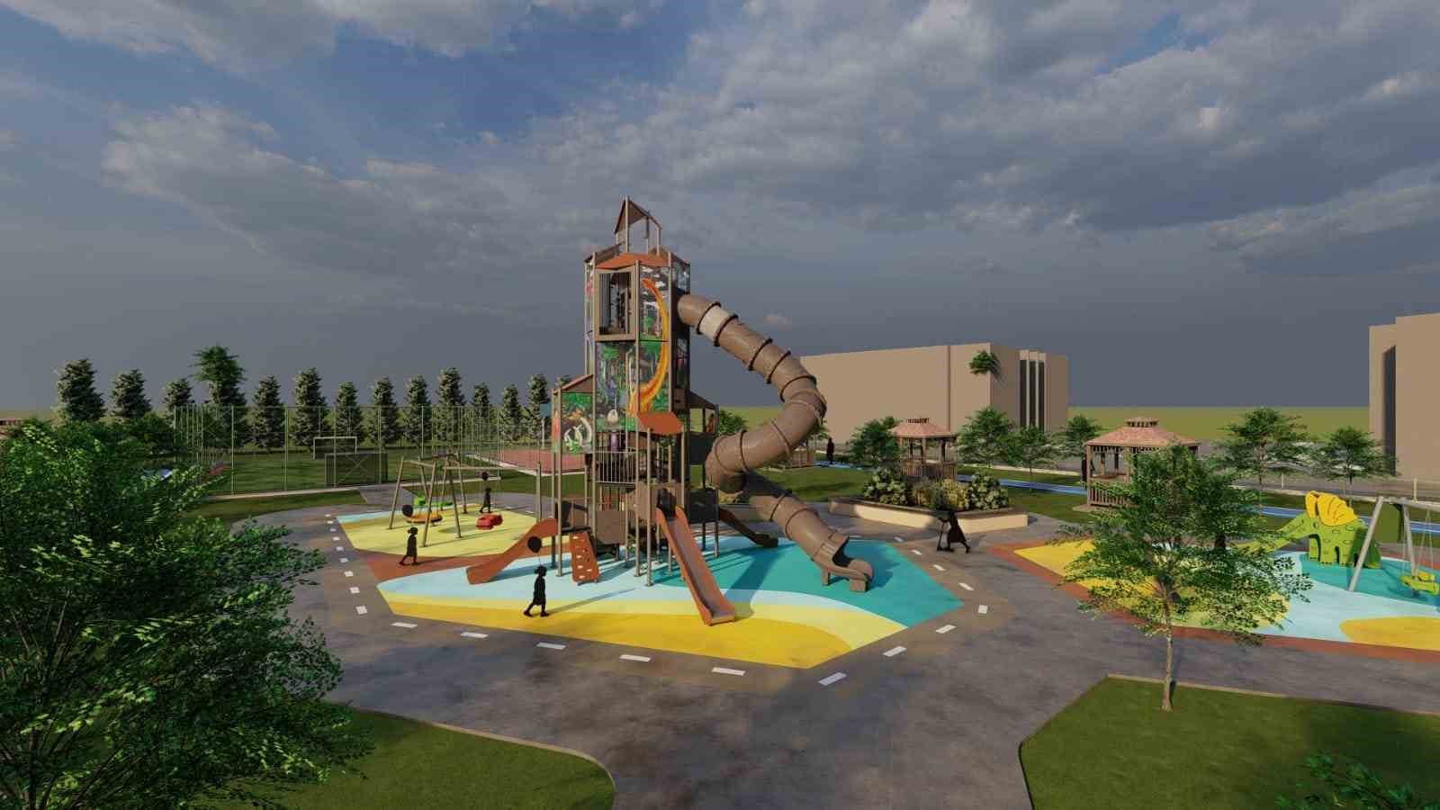 Karab&uuml;k&rsquo;te park alanı modern tema parka d&ouml;n&uuml;şt&uuml;r&uuml;l&uuml;yor
