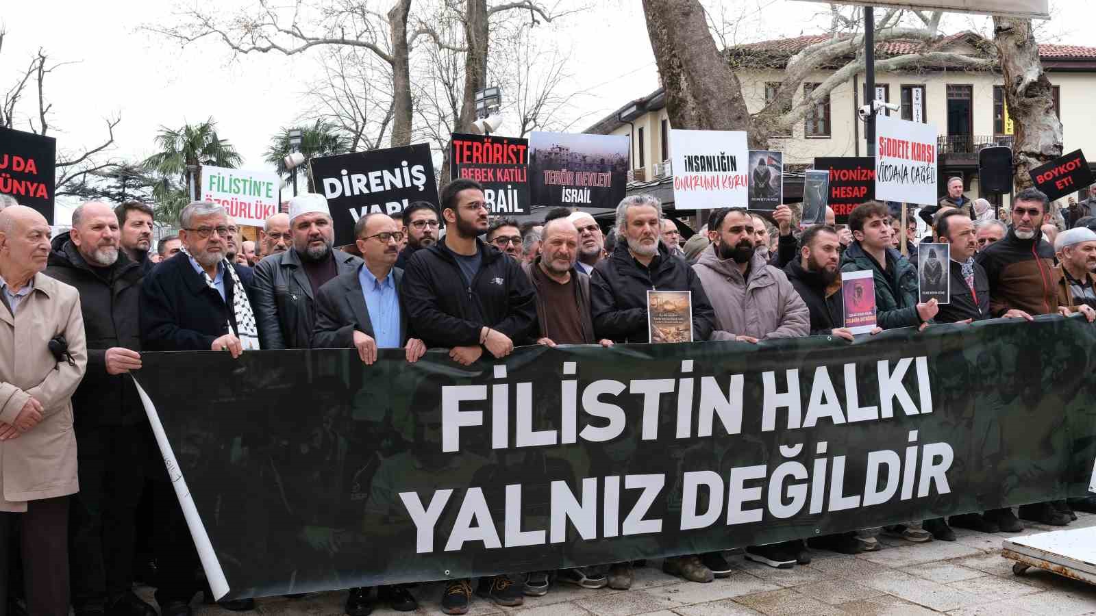 Bursa G&ouml;n&uuml;ll&uuml; Kuruluşlar Platformu&rsquo;ndan Filistin &ccedil;ağrısı
