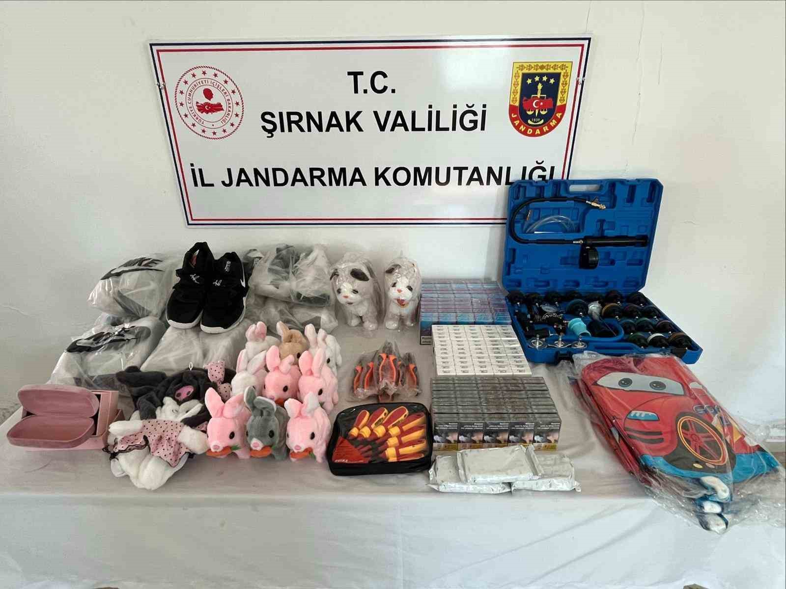 Şırnak&rsquo;ta jandarma ekiplerinden 20 milyonluk ka&ccedil;ak&ccedil;ılık operasyonu
