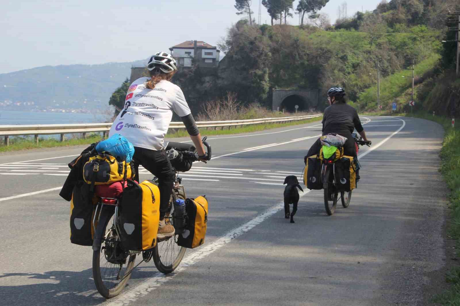İngiltere&rsquo;den &ccedil;ıkıp 6 kıtayı bisikletle ge&ccedil;meyi hedefleyen iki maceracı Ordu&rsquo;ya ulaştı
