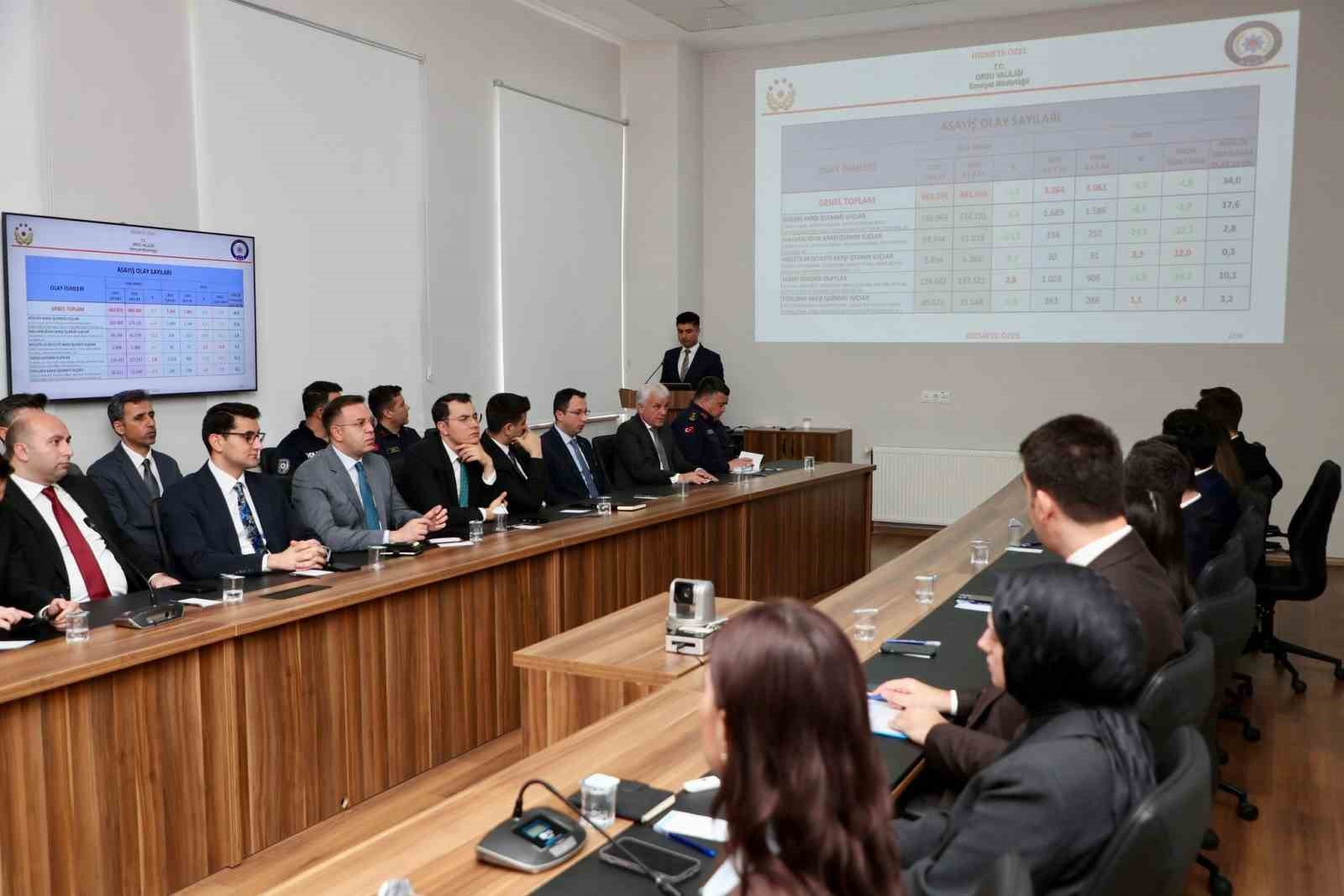 Ordu&rsquo;nun bir aylık asayiş raporu
