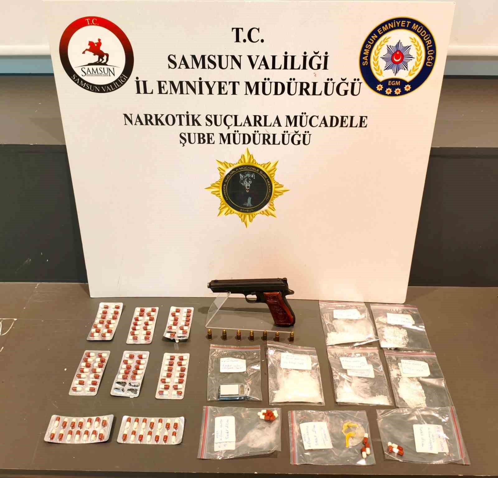 Samsun’da uyuşturucu ve silah operasyonu: 1 gözaltı