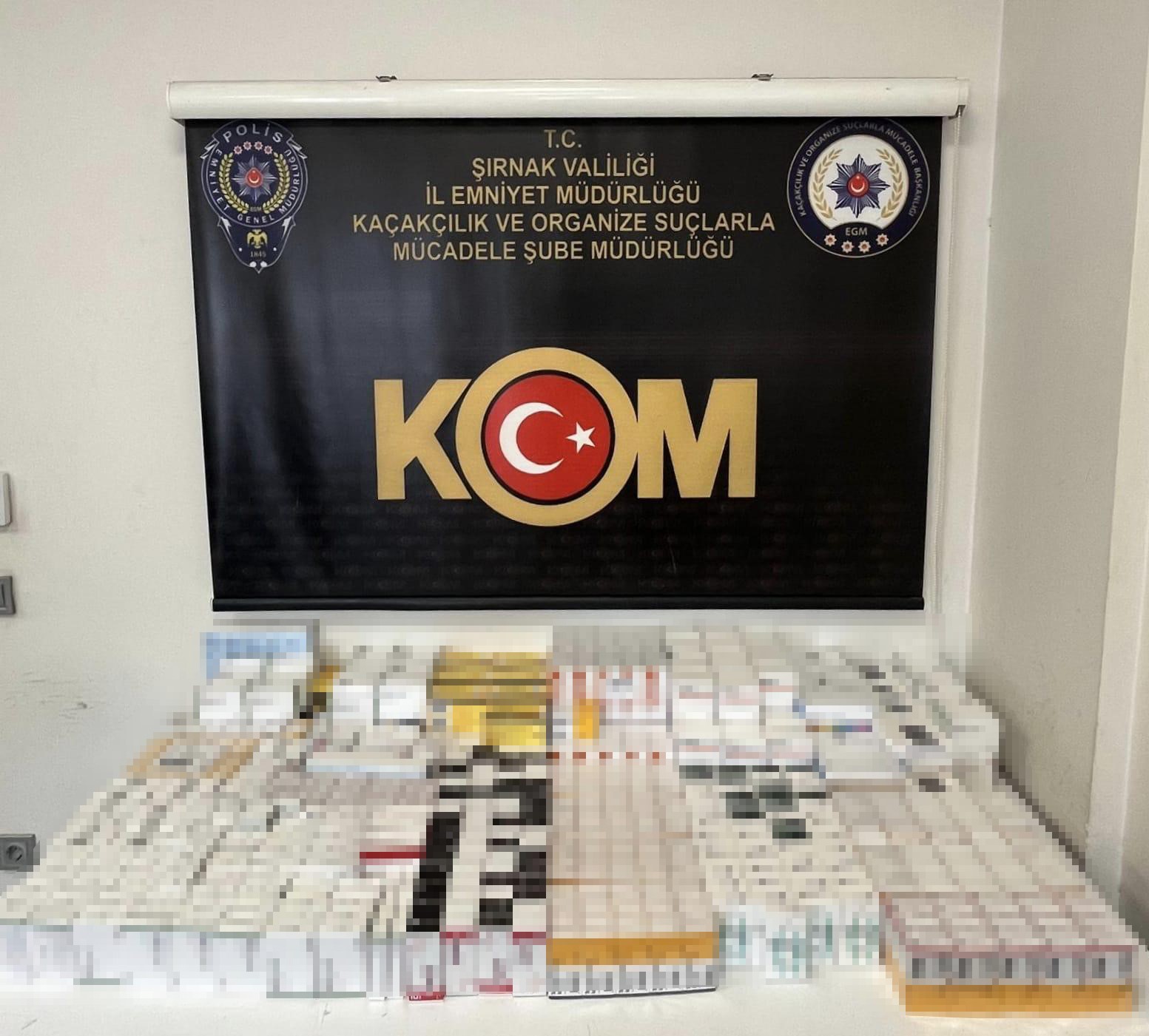 Şırnak’ta 6 milyon liralık kaçak malzeme ele geçirildi