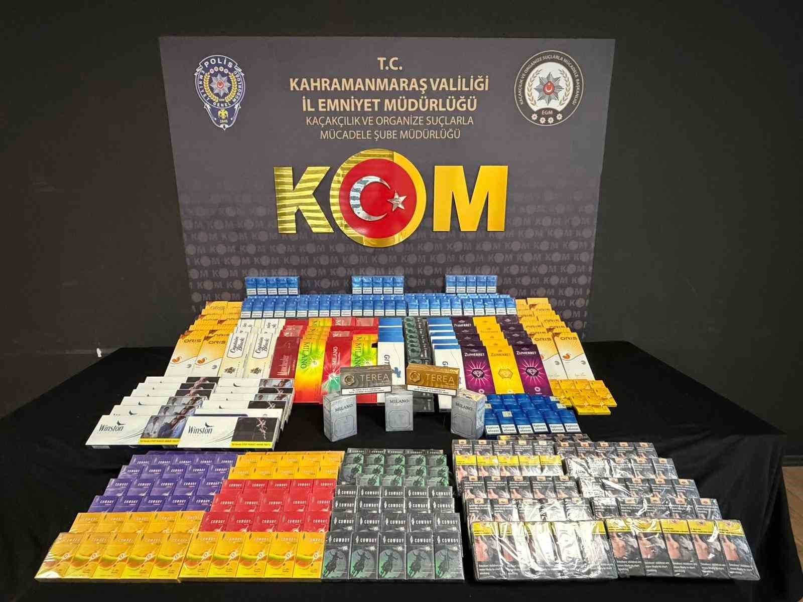 Kahramanmaraş’ta kaçak telefon ve sigara operasyonu