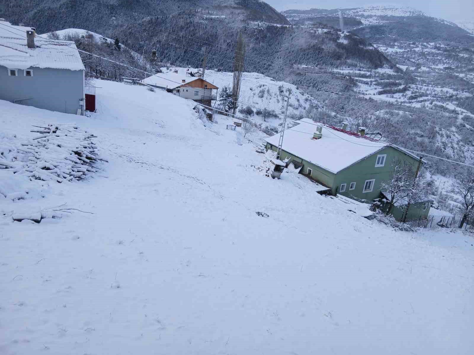 Posof’ta kar yağışı etkili oldu