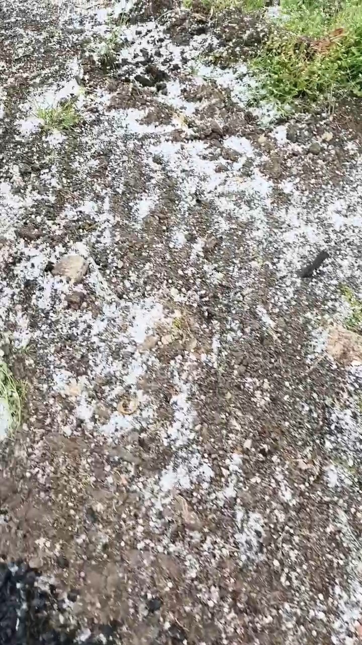 Edirne&rsquo;de dolu yağışı
