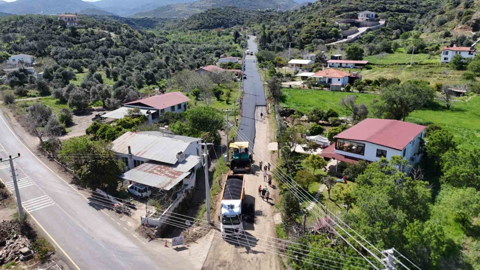 Dat&ccedil;a&rsquo;da 13 kilometre sıcak asfalt serimi tamamlandı
