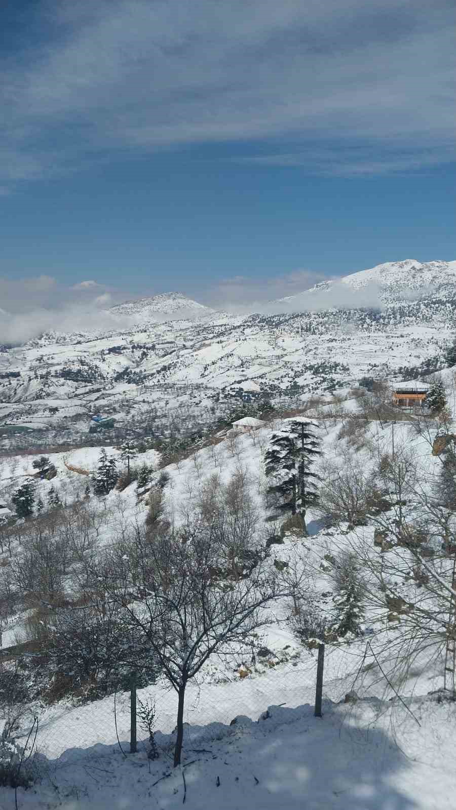 Kahramanmaraş’ın yüksek kesimlerinde kar etkili oldu