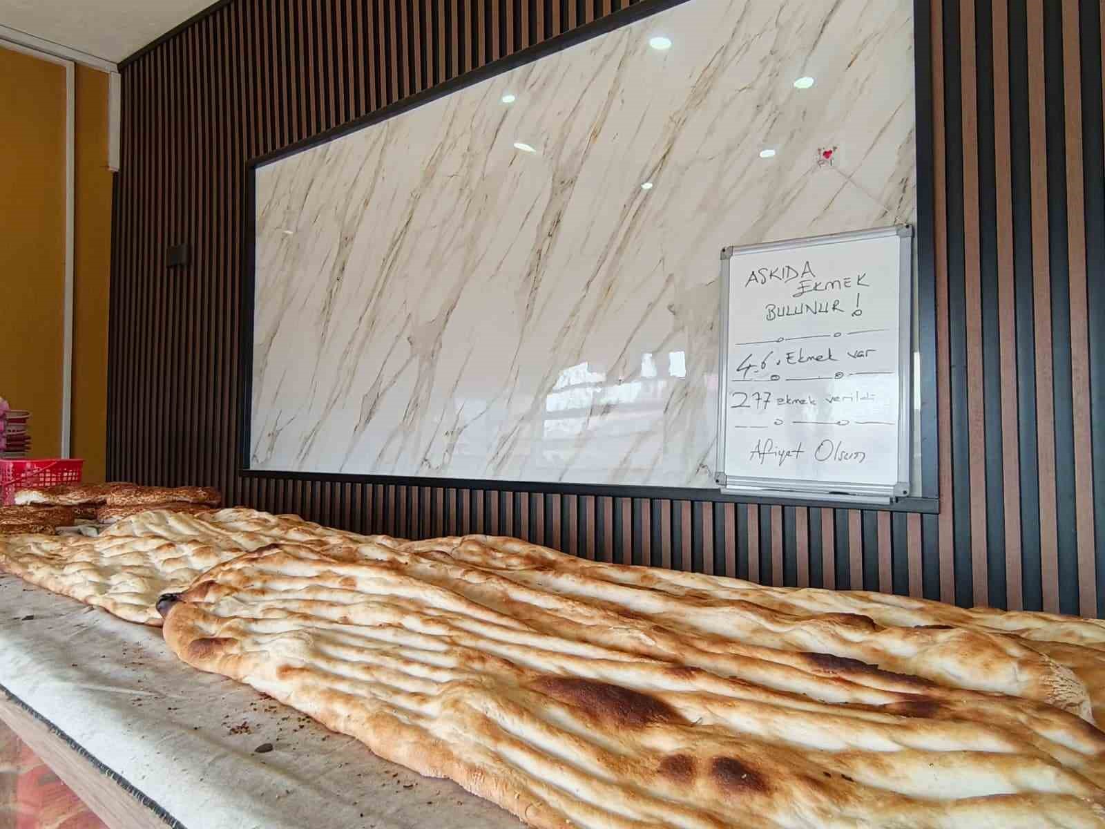 Diyadin&rsquo;de askıda ekmek dayanışması
