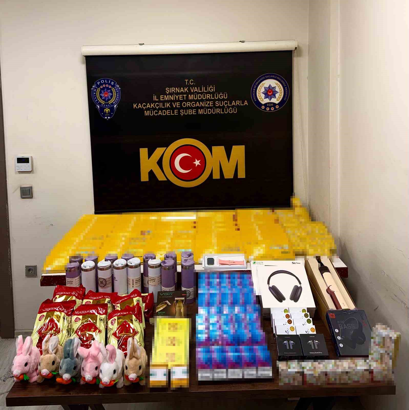 Şırnak’ta 7 milyon 600 bin liralık gümrük kaçağı malzeme ele geçirildi