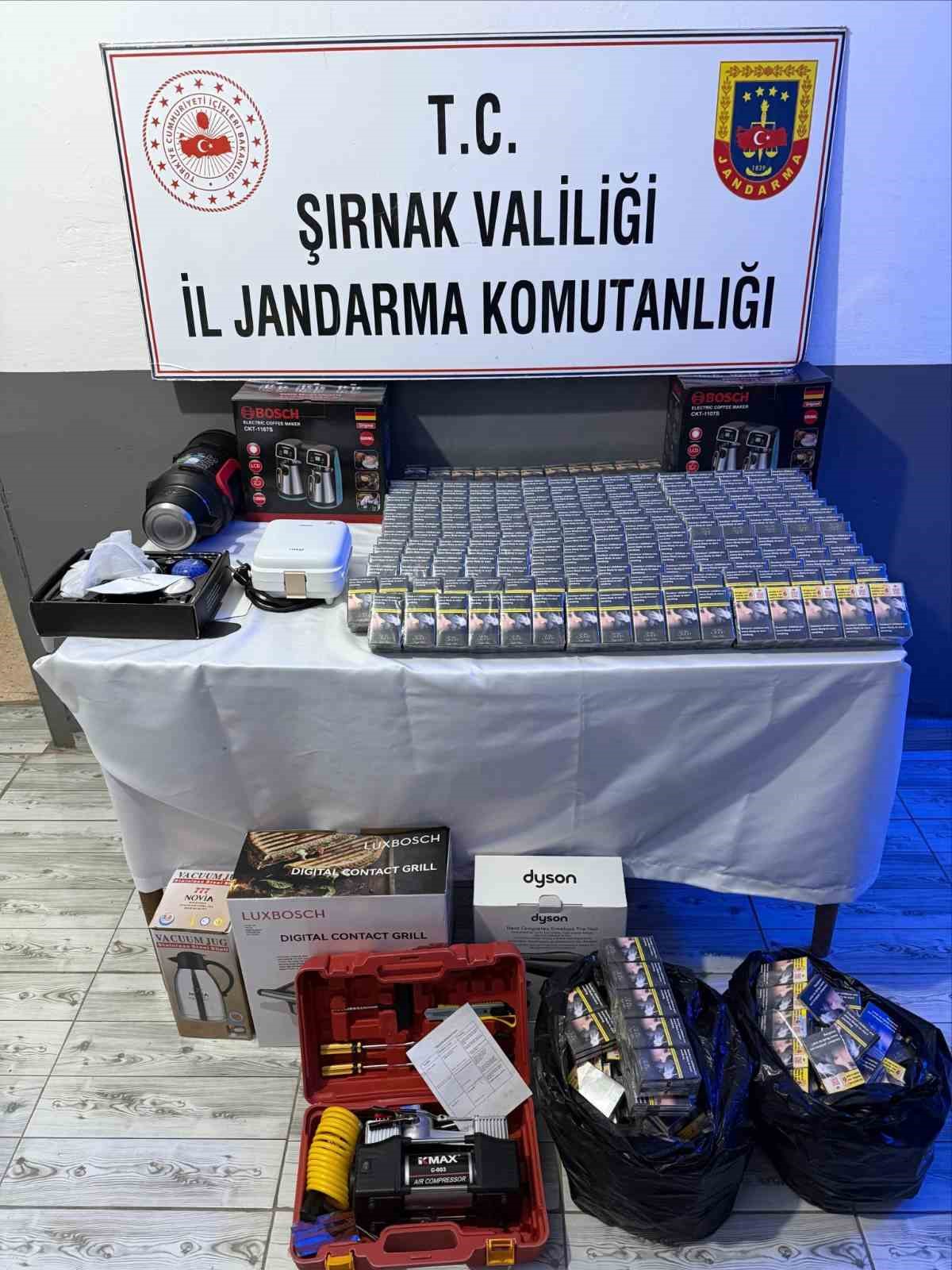 Şırnak’ta jandarmadan asayiş, kaçakçılık ve narkotik operasyonu