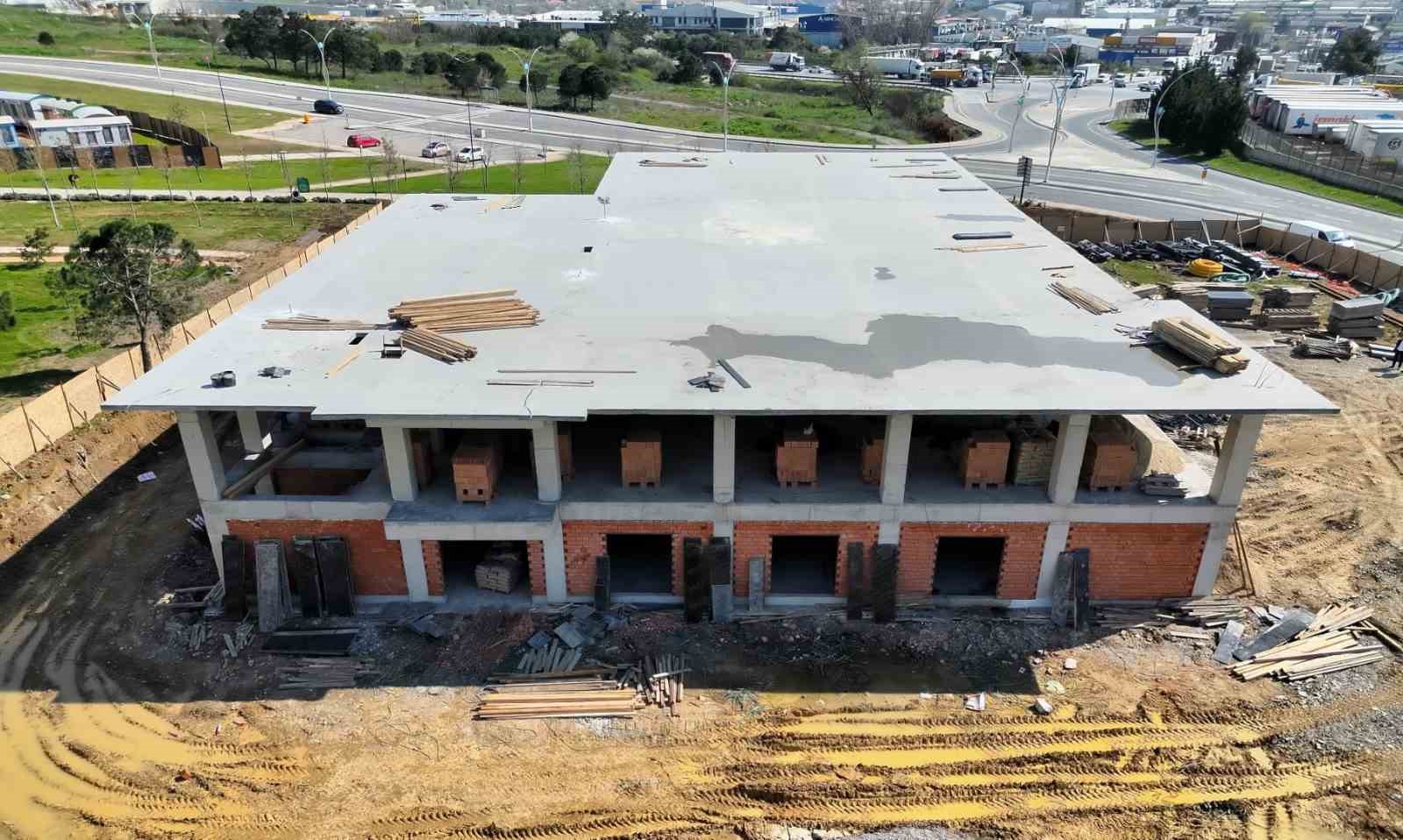 Gebze’de yeni itfaiye binasında çalışmalar yüzde 60’a ulaştı