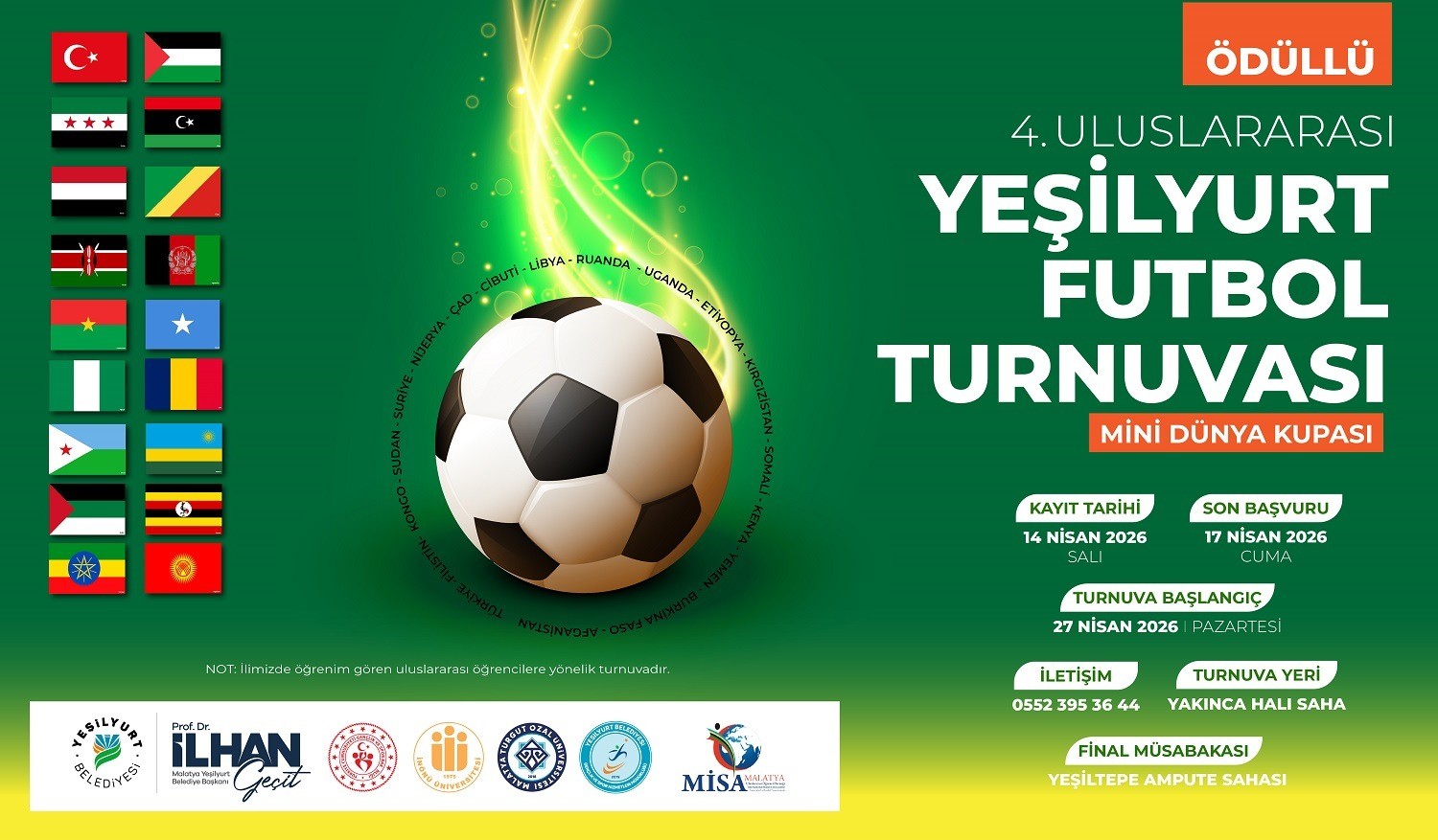 Mini Dünya Kupası heyecanı Yeşilyurt’ta başlıyor