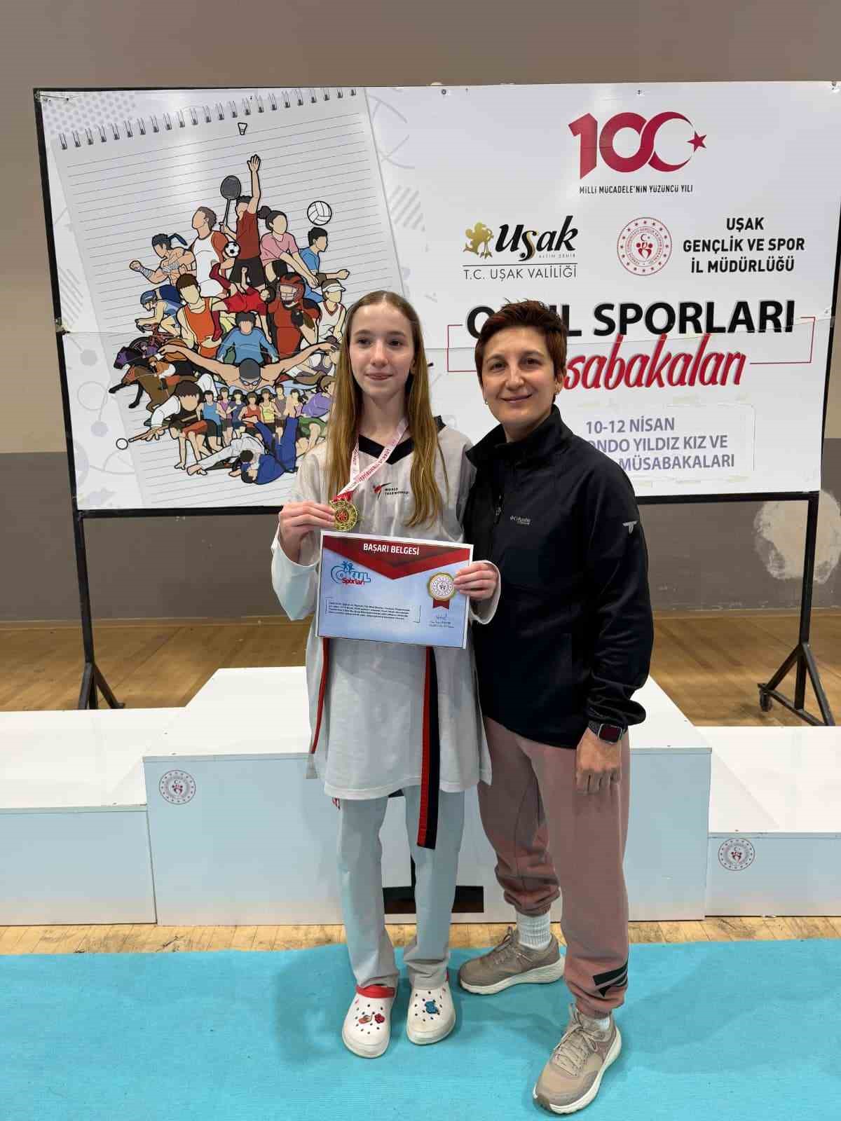 Yunusemreli Meyra&rsquo;dan altın madalya
