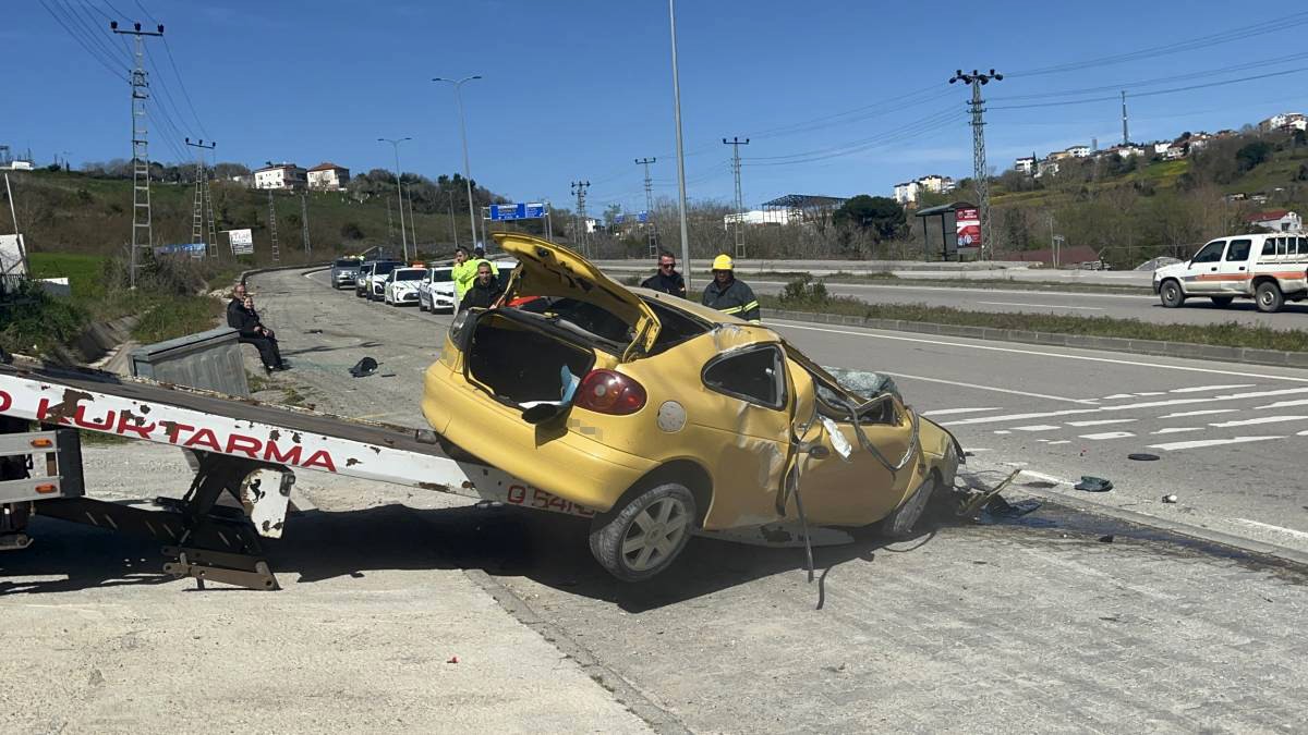 Sinop&rsquo;ta kontrolden &ccedil;ıkan otomobil takla attı: 1 yaralı
