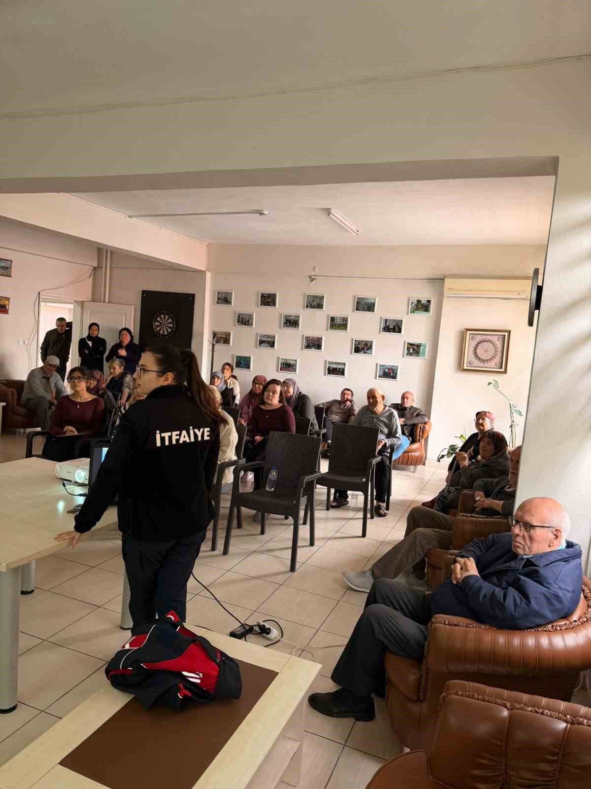 Huzurevinde yangın tatbikatı