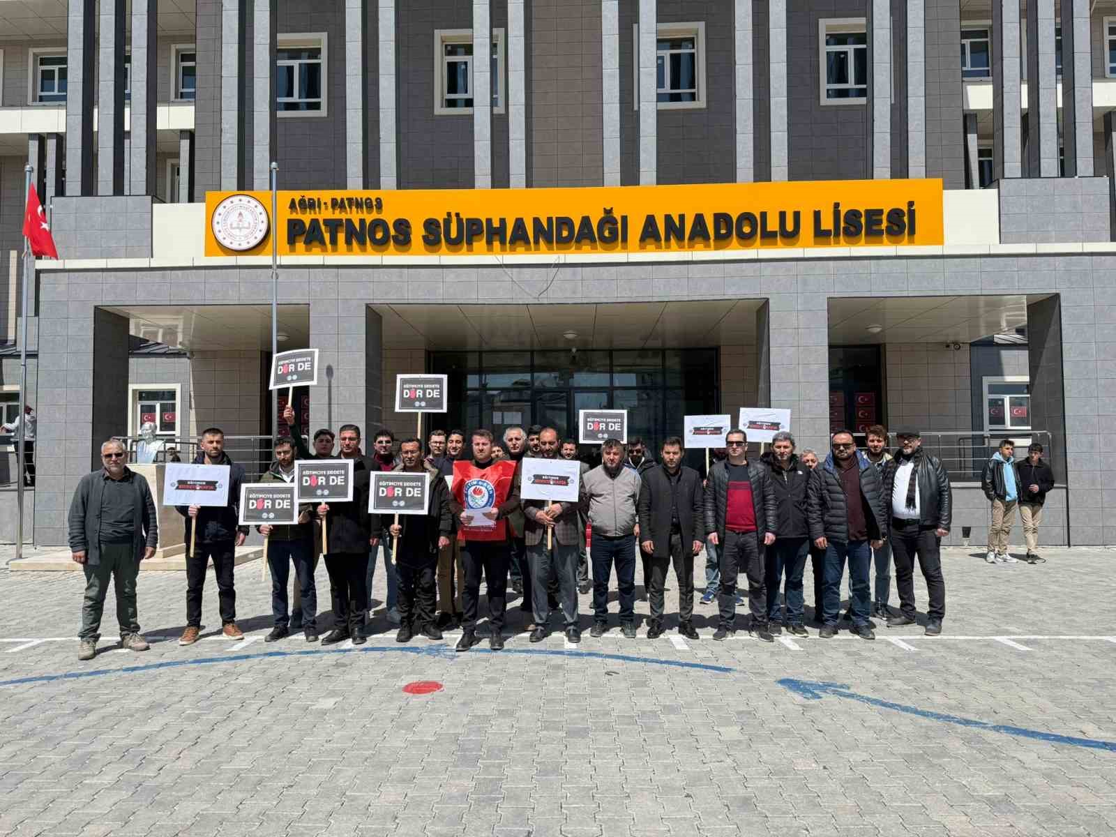 Patnos Eğitim-Bir-Sen&rsquo;den şiddet tepkisi: "Artık yeter"
