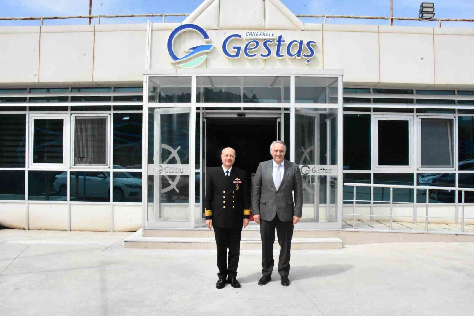 Boğaz ve Garnizon Komutanı Bi&ccedil;en&rsquo;den, Gestaş Genel M&uuml;d&uuml;r&uuml; Y&uuml;r&uuml;k&ccedil;&uuml;&rsquo;ye nezaket ziyareti

