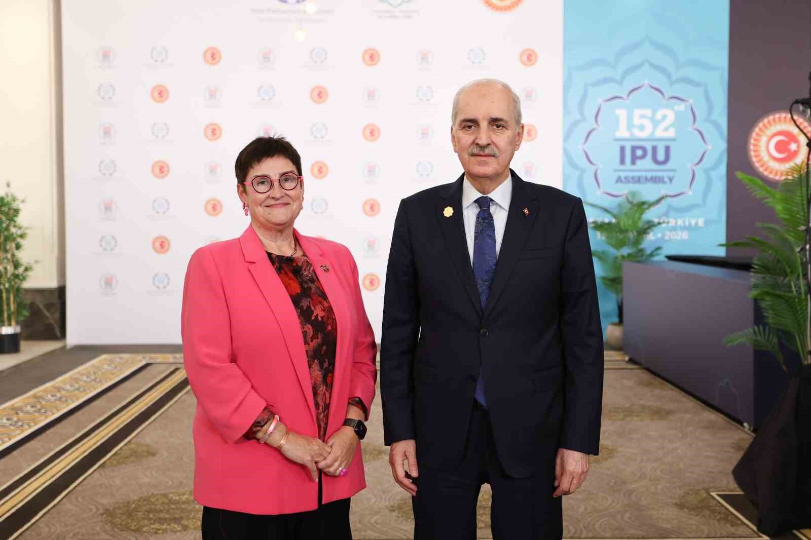 TBMM Başkanı Kurtulmuş, Avrupa Konseyi Parlamenter Meclisi Başkanı Bayr ile bir araya