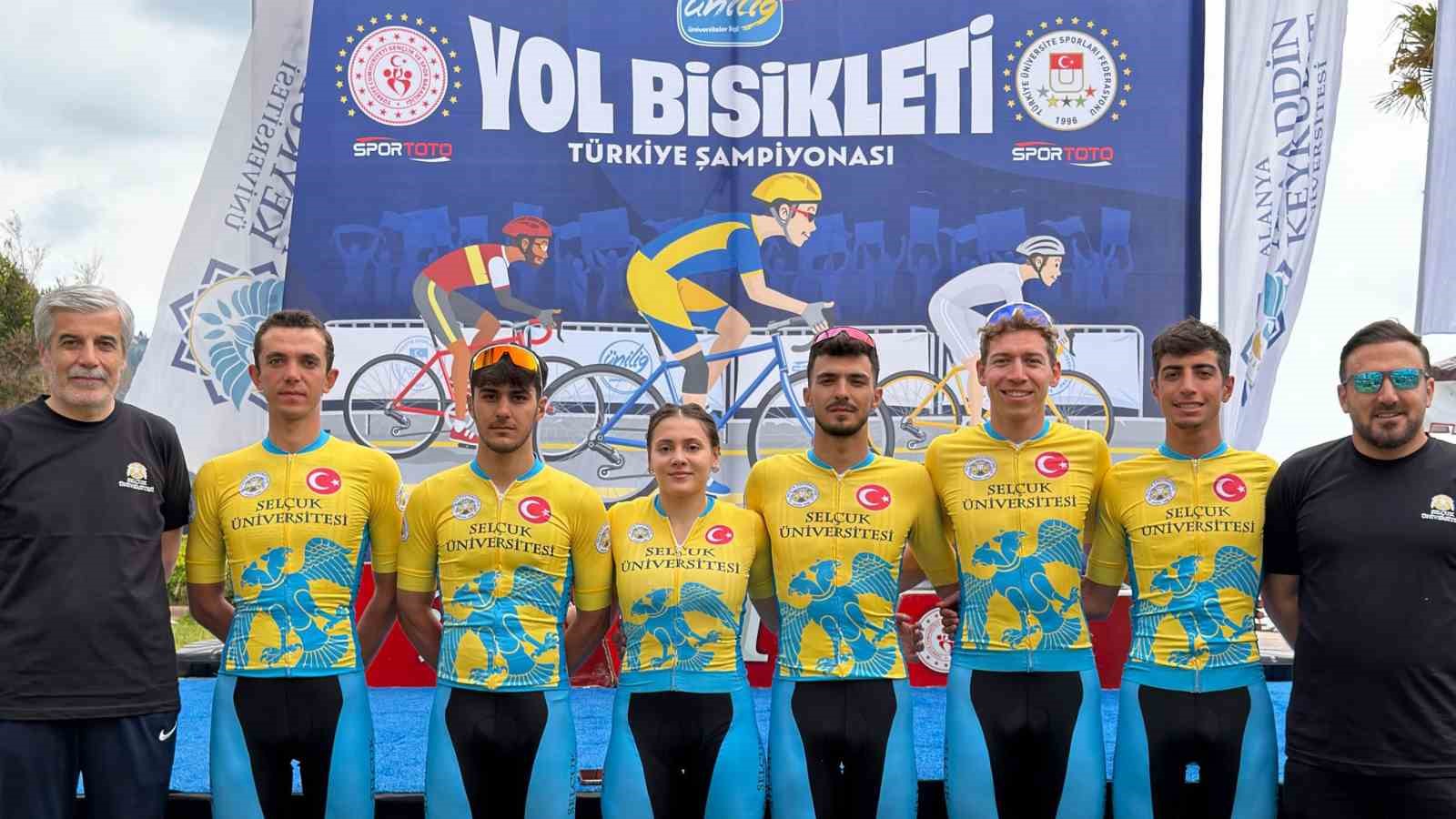 Selçuk Üniversitesi, yol bisikletinde Türkiye Şampiyonu oldu