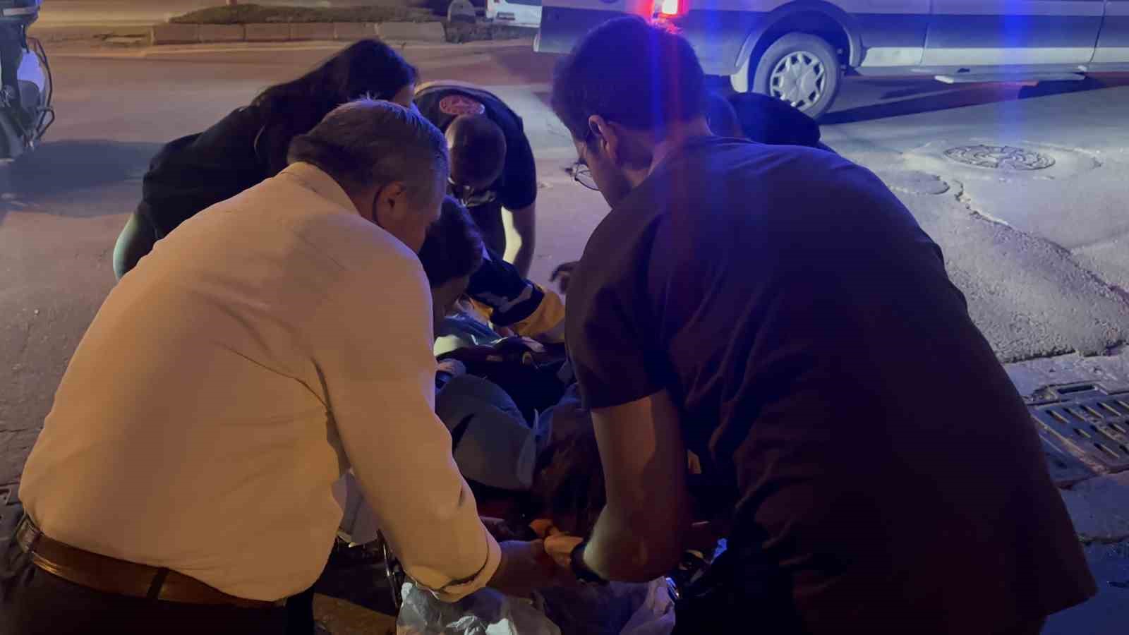 Edirne’de devrilen motosikletteki genç kız yaralandı