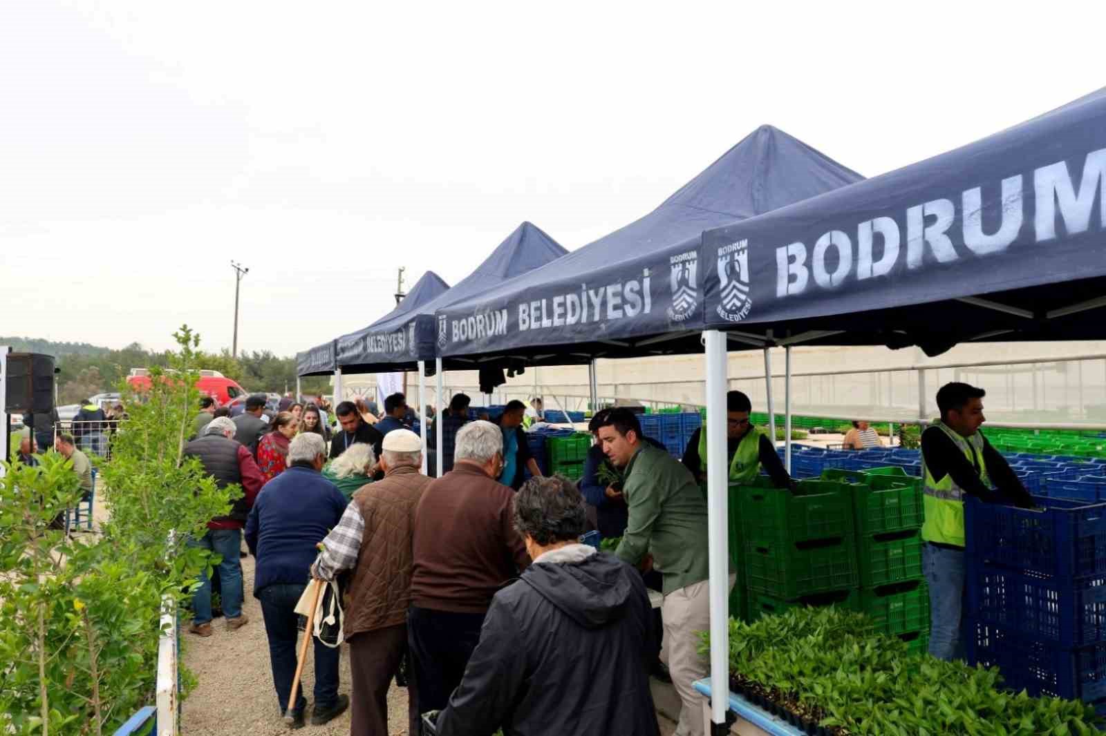 Bodrum&rsquo;da yazlık fideler &uuml;reticilere dağıtıldı
