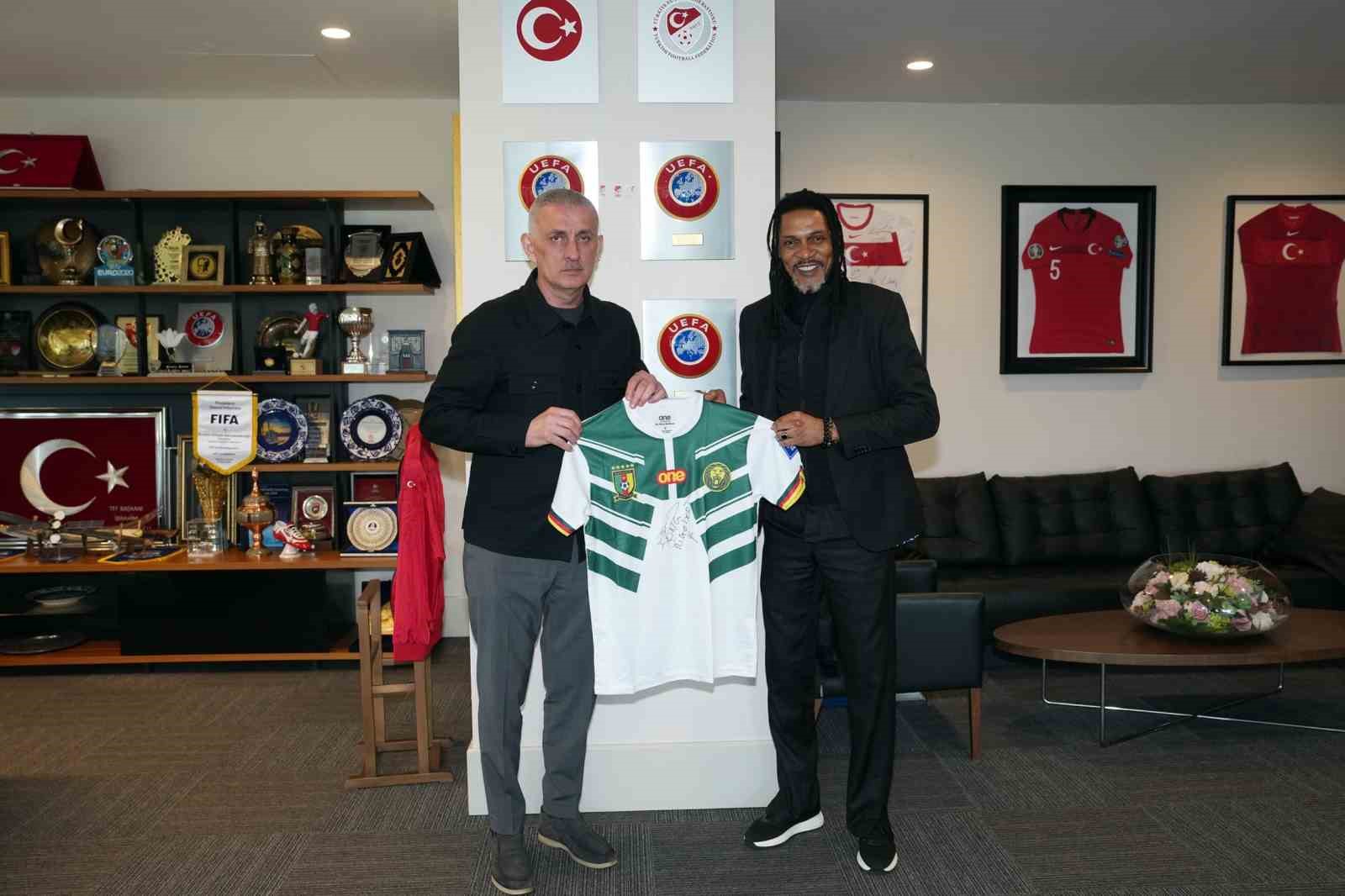 Rigobert Song, Başkan Hacıosmanoğlu ve Başkan Vekili Otyakmaz&rsquo;ı ziyaret etti
