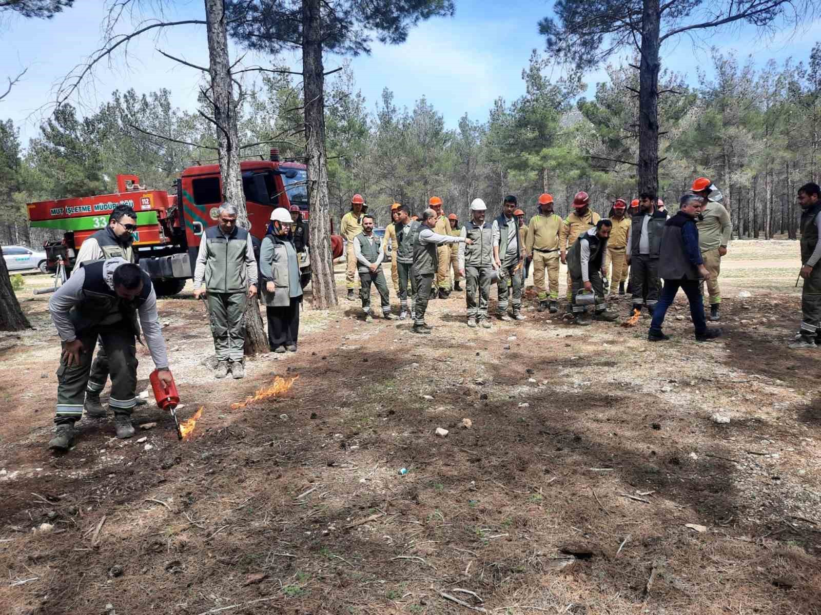 Mersin�de orman yang�nlar�na kar�� tatbikat yap�ld�
