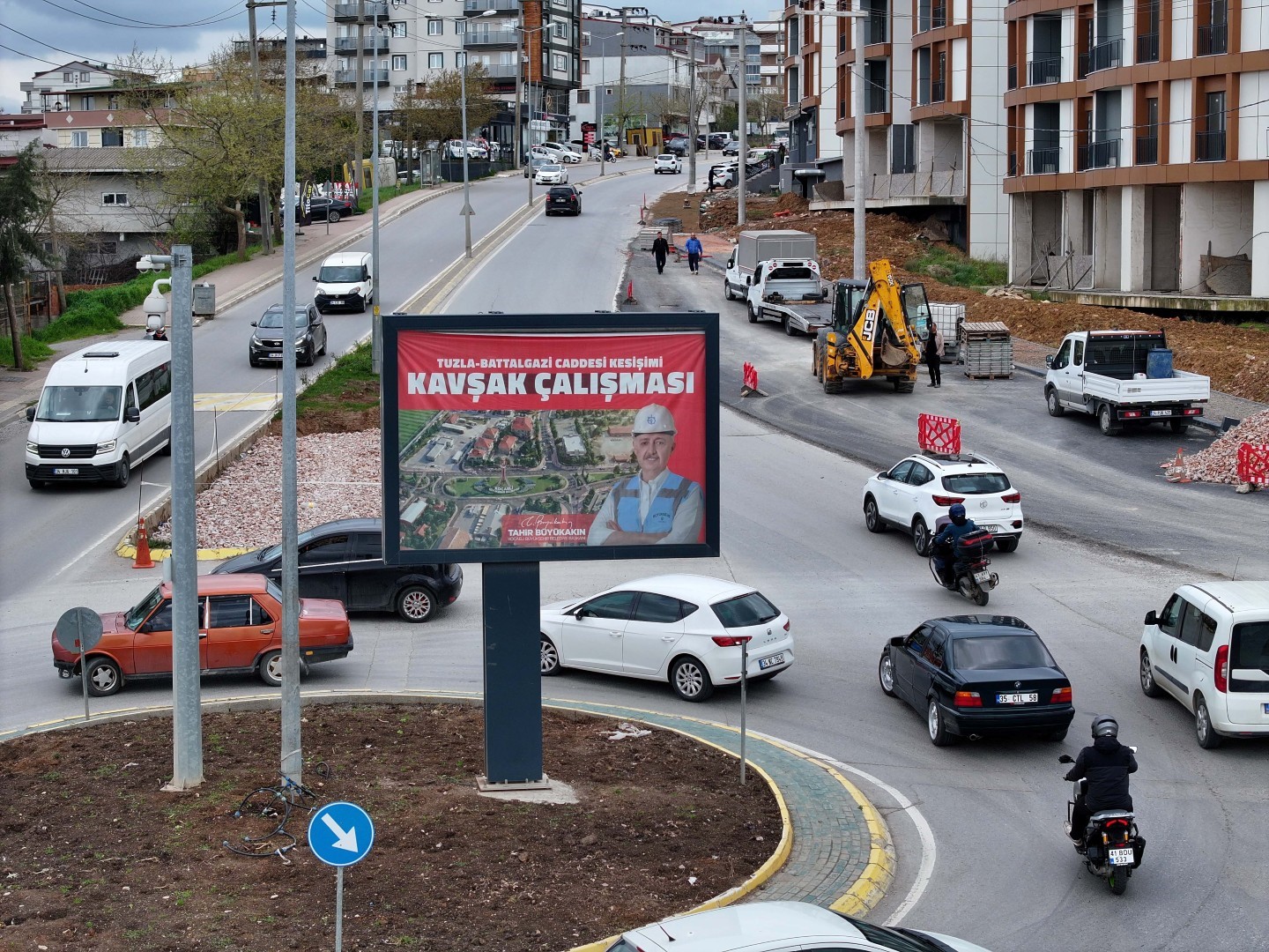 Darıca trafiğini rahatlatacak adım: Tuzla-Battalgazi kesişiminde kavşak &ccedil;alışması başladı
