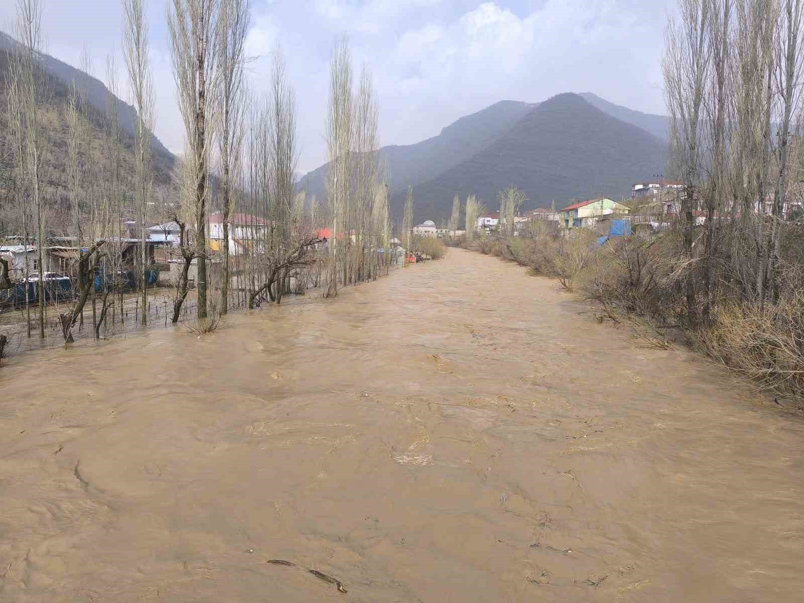 Şırnak&rsquo;ta şiddetli yağış sonrası Habur &Ccedil;ayı coştu
