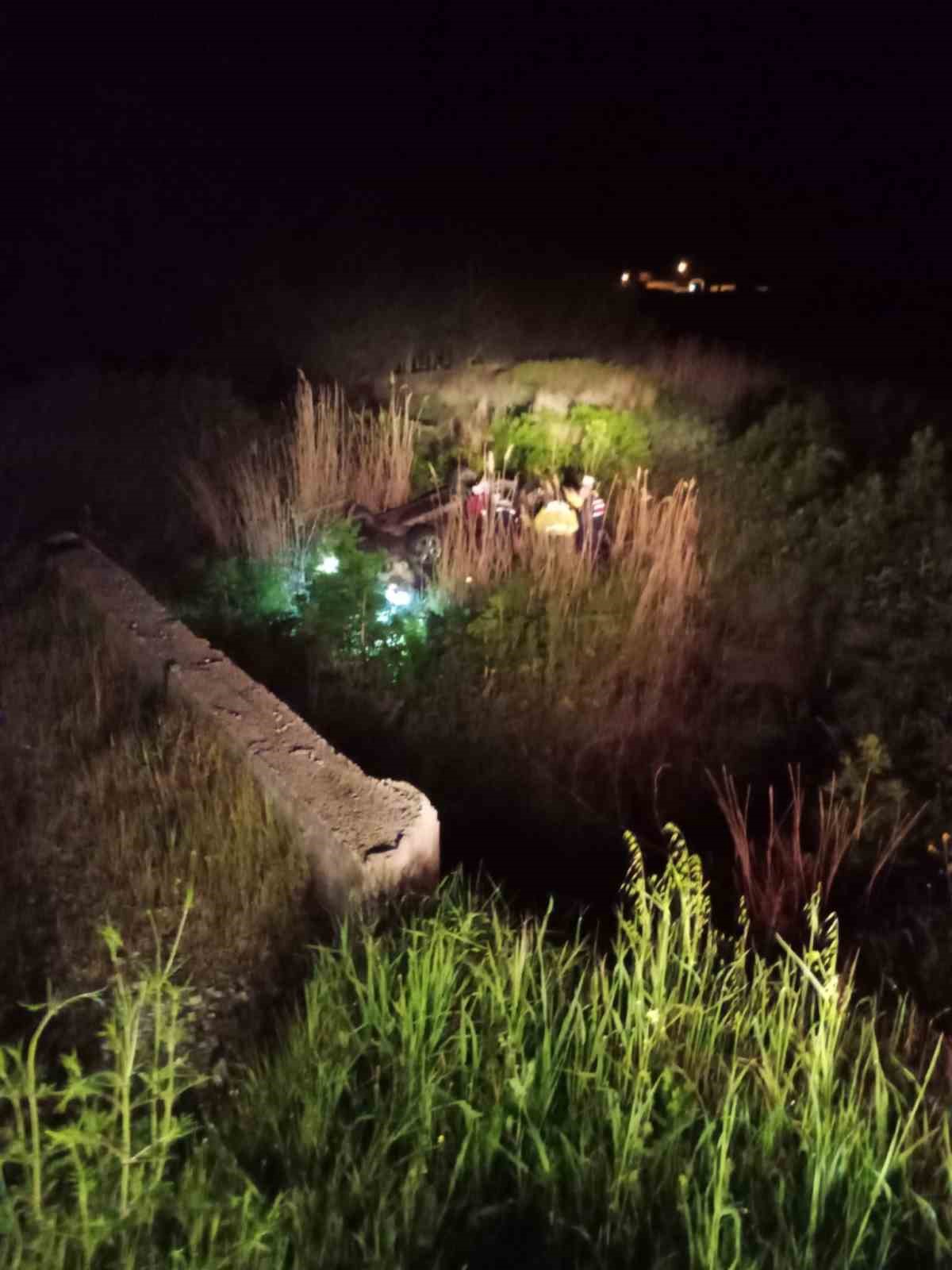 Manyas&rsquo;ta tek taraflı trafik kazası
