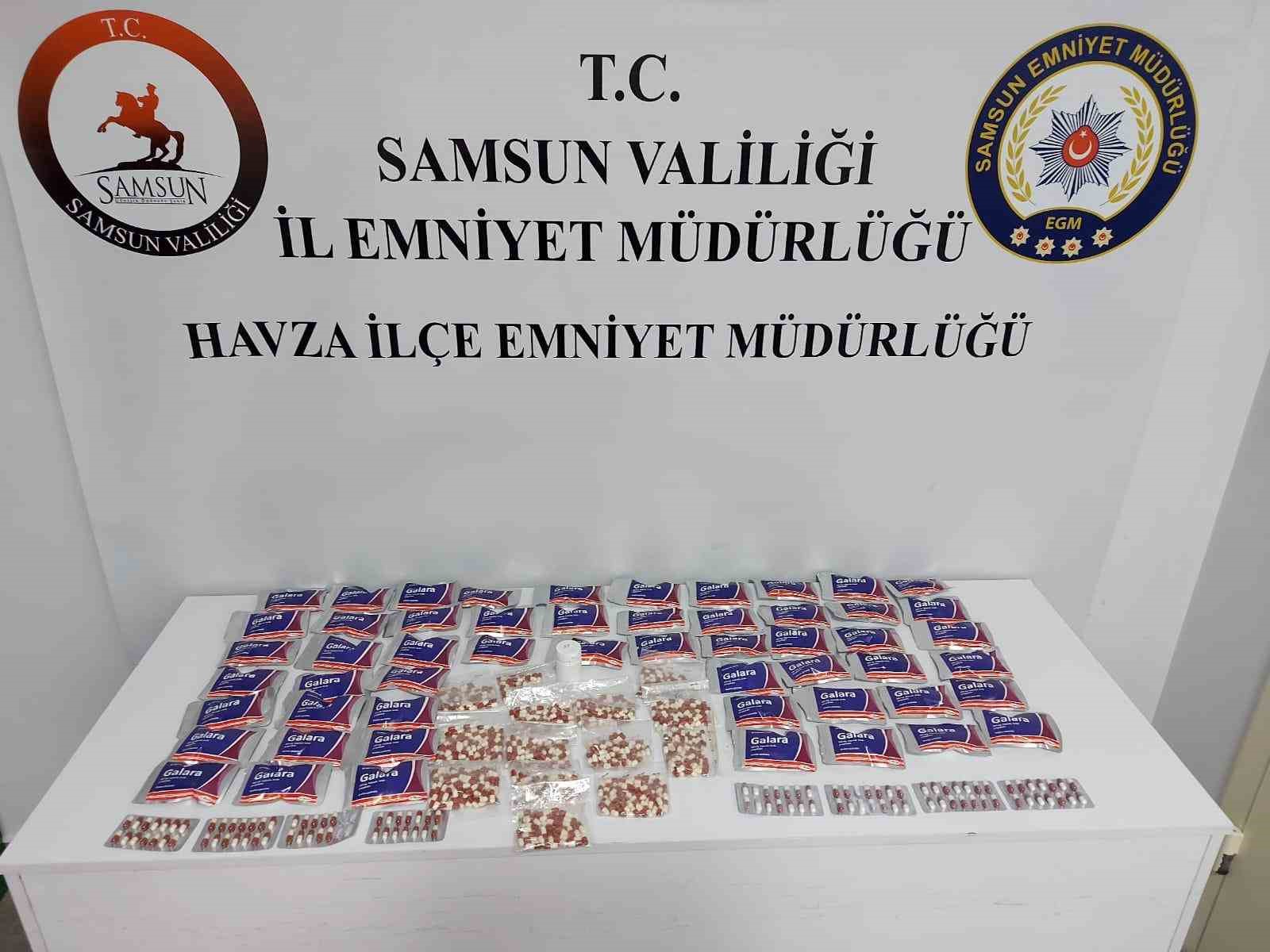 Samsun’da uyuşturucu operasyonu: 3 bin 359 adet hap ele geçirildi