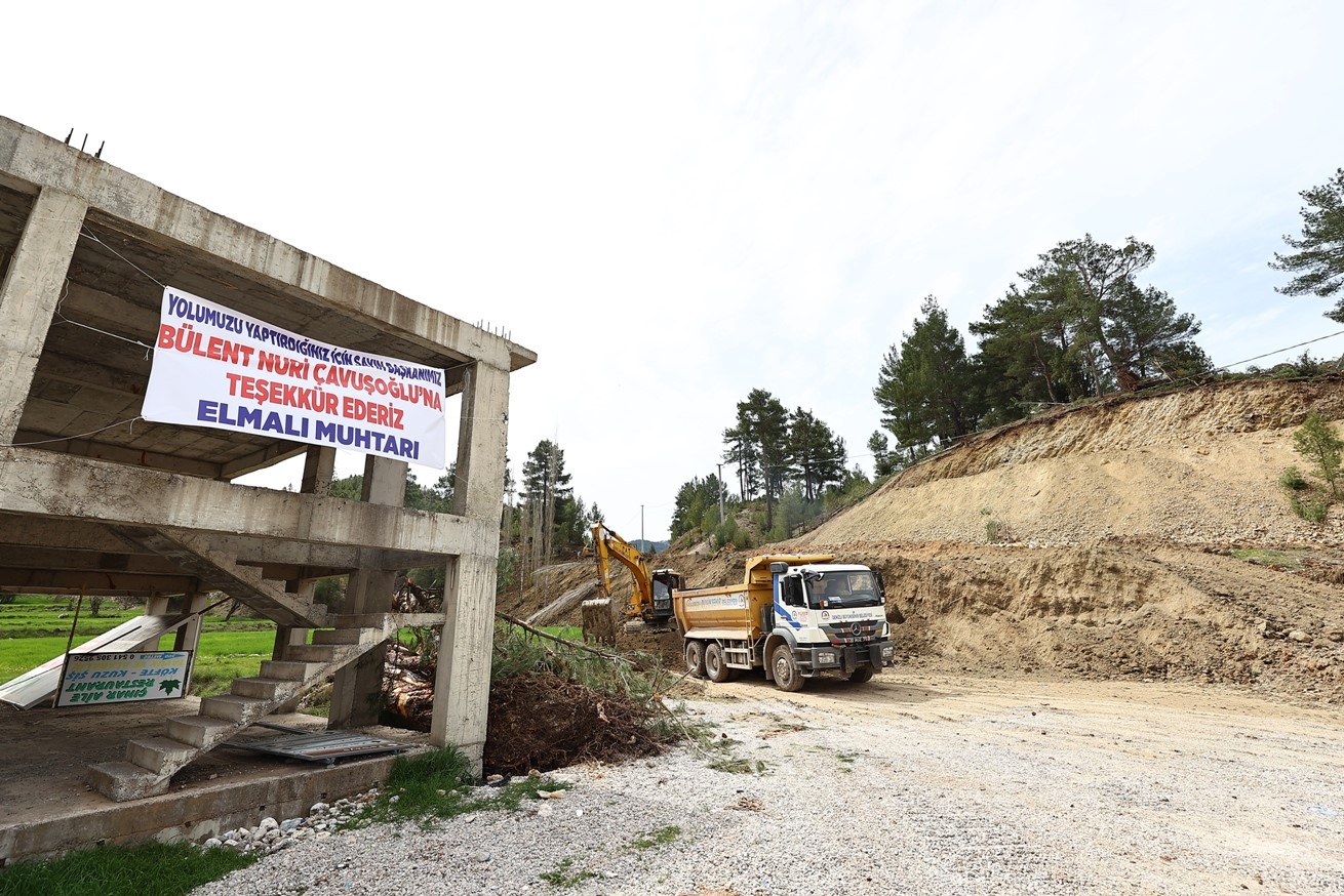 &Ccedil;ameli Elmalı yolu modern &uuml;st yapıya kavuşuyor
