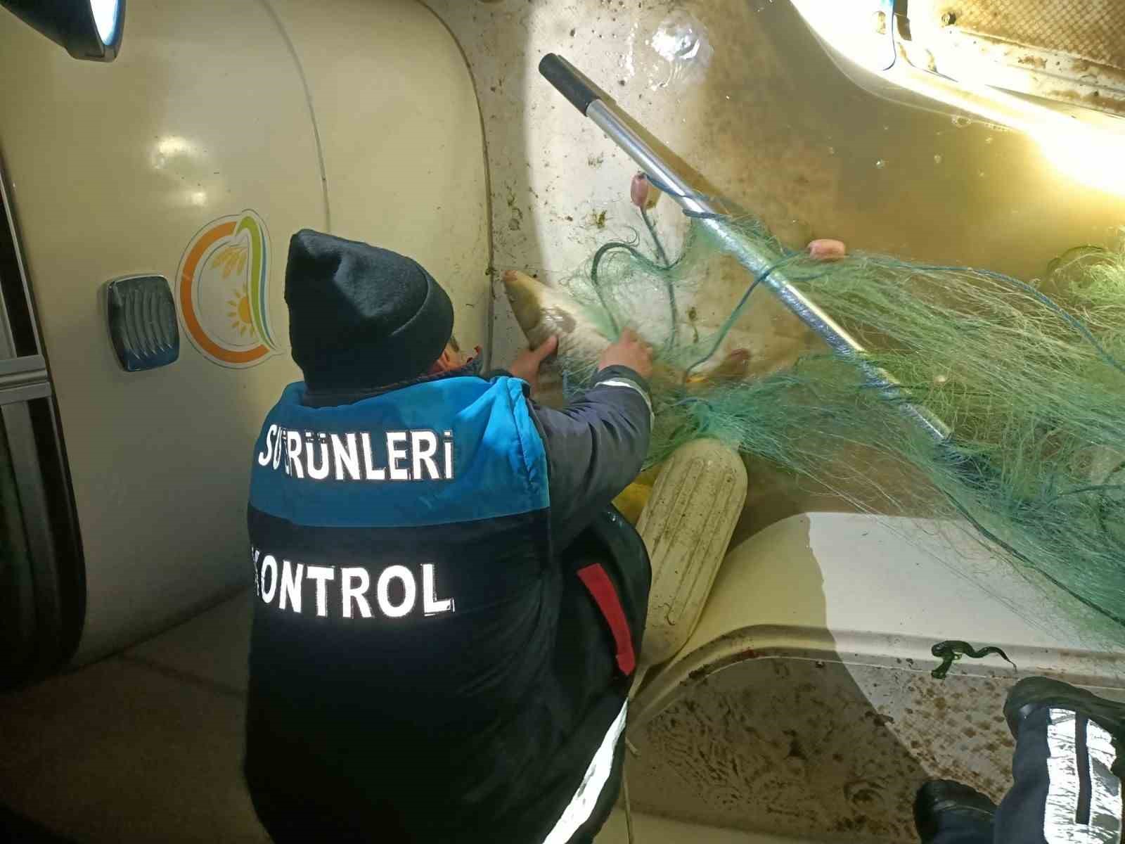 Samsun&rsquo;da ka&ccedil;ak avcılığa ge&ccedil;it yok: 60 kiloluk sazan geri salındı
