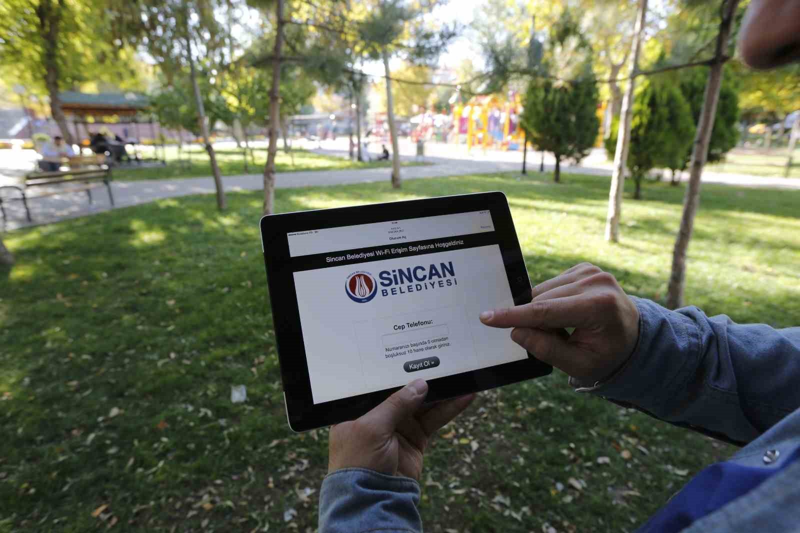 Sincan parklarında &uuml;cretsiz Wi-Fi hizmet saati g&uuml;ncellendi

