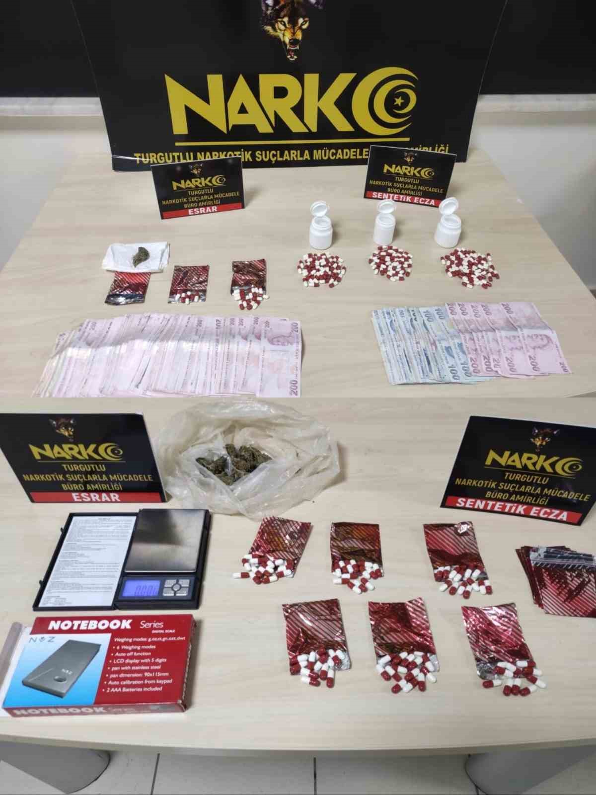 Turgutlu&rsquo;da 2 uyuşturucu operasyonunda 3 ş&uuml;pheli tutuklandı
