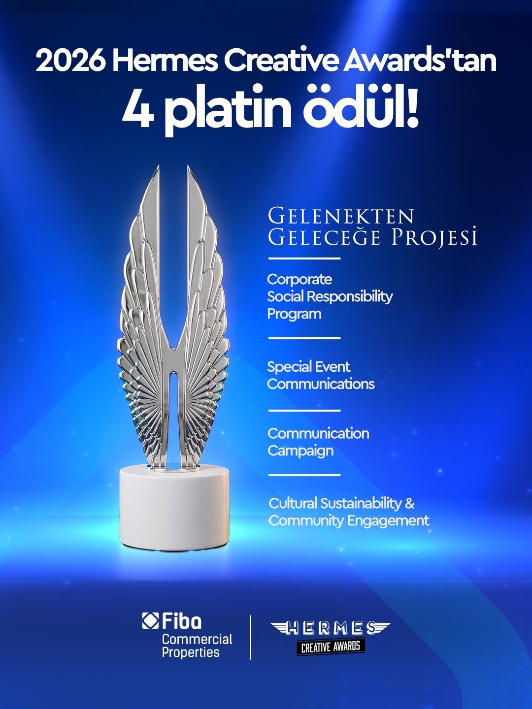 Fiba CP&rsquo;ye Hermes Creative Awards&rsquo;tan 4 platin &ouml;d&uuml;l
