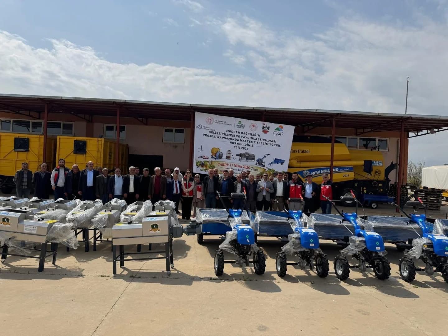 Eğil&rsquo;de &uuml;reticiye makine ve ekipman desteği
