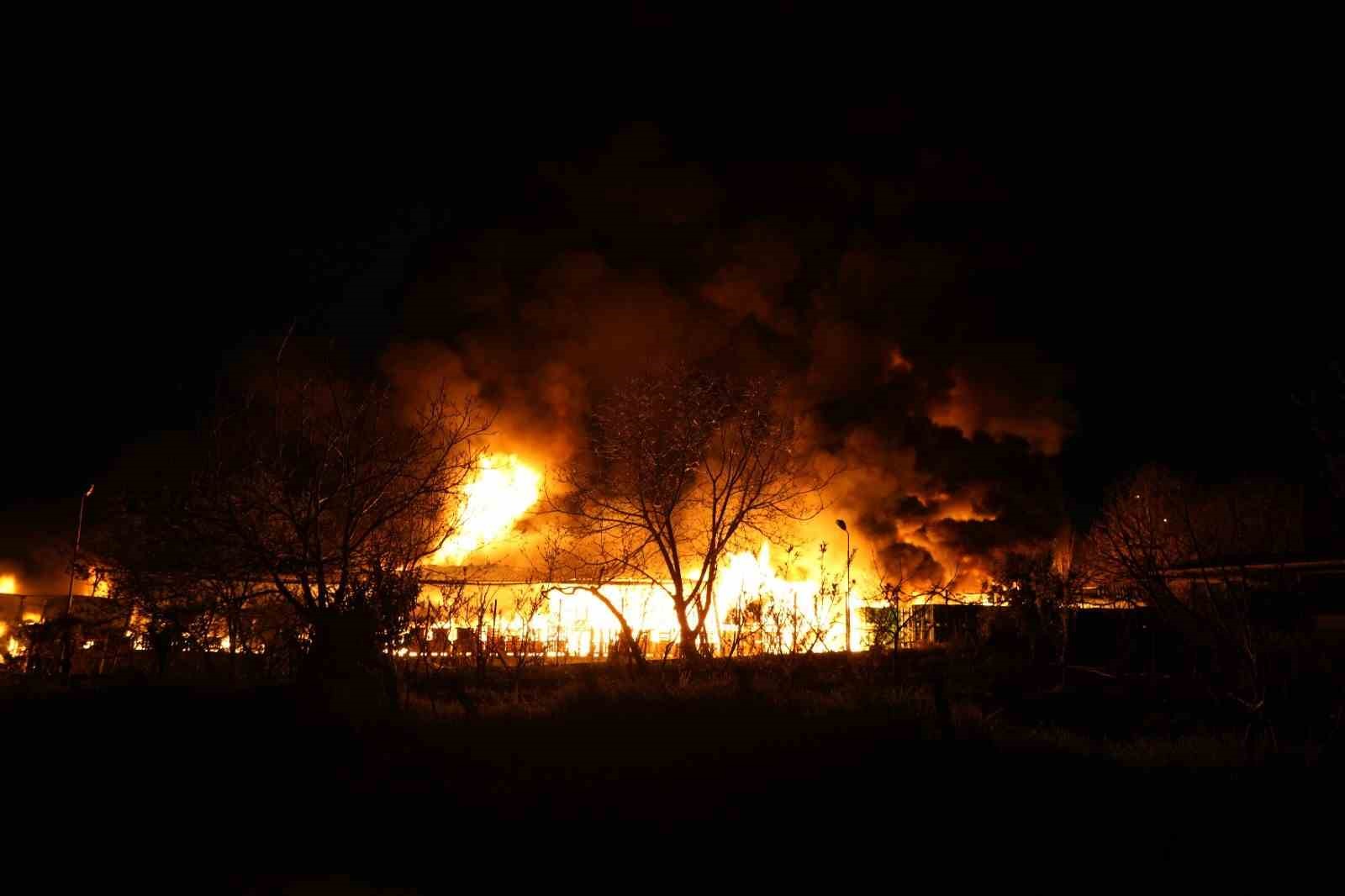 Samsun&rsquo;da muz deposunda yangın: Alevler g&ouml;ğe y&uuml;kseldi
