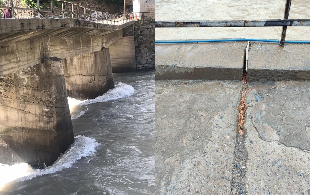 Taşbaşı K&ouml;pr&uuml;s&uuml; hasar g&ouml;rd&uuml;
