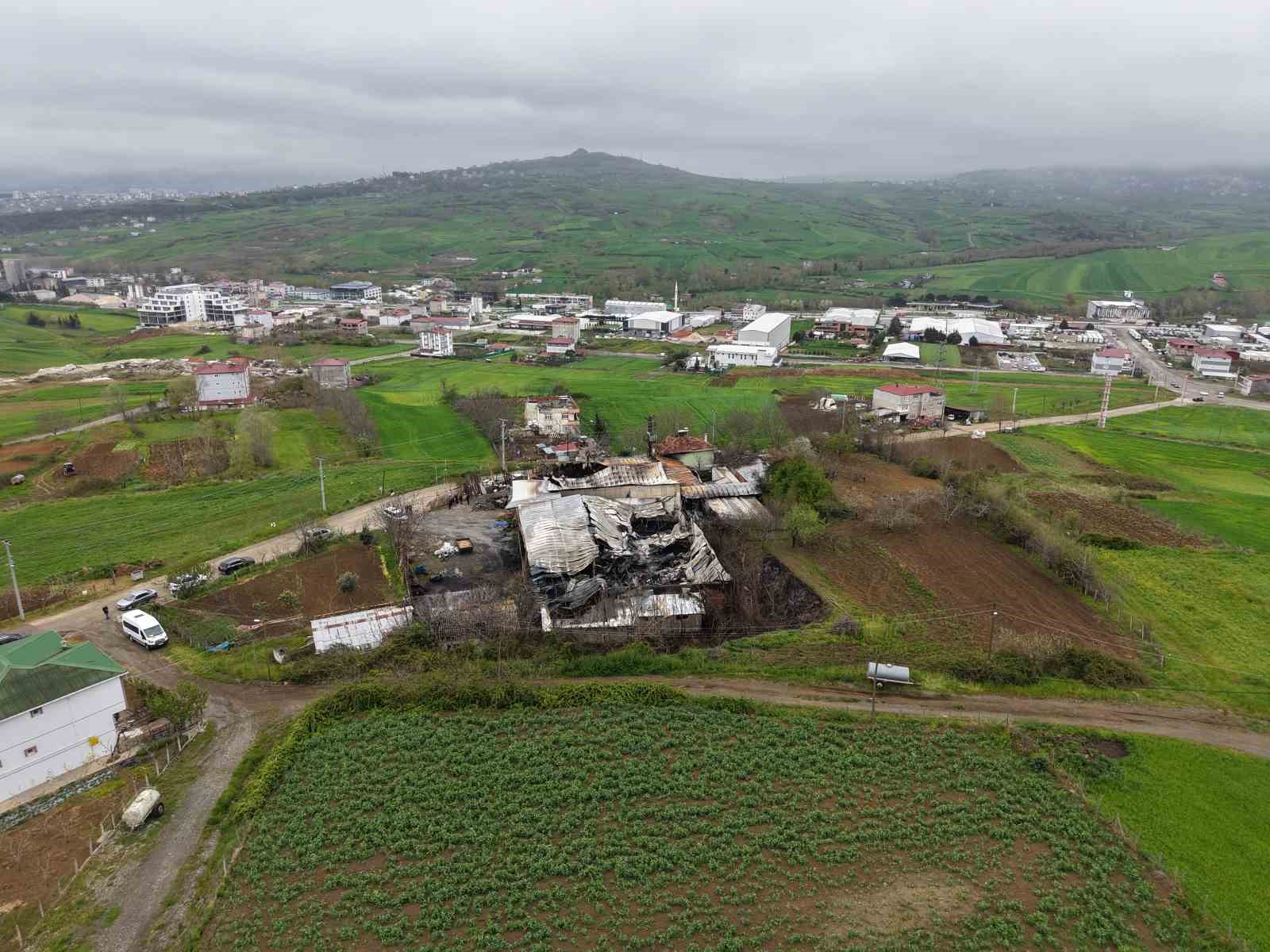 Muz deposundaki yangının zararı g&uuml;n ağarınca ortaya &ccedil;ıktı
